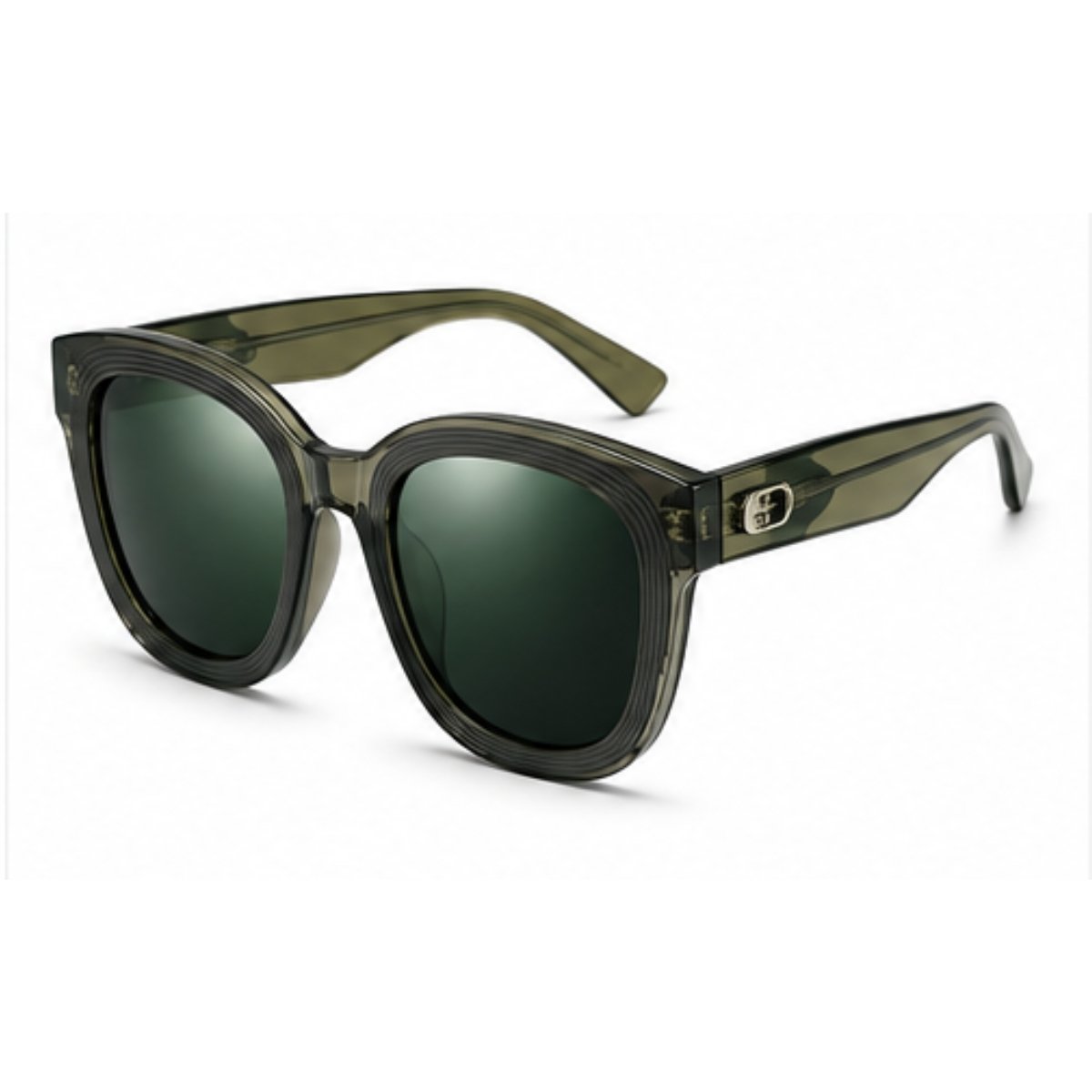 Óculos de Sol Oversize Fashion Moderno Proteção UV400 Verde 3