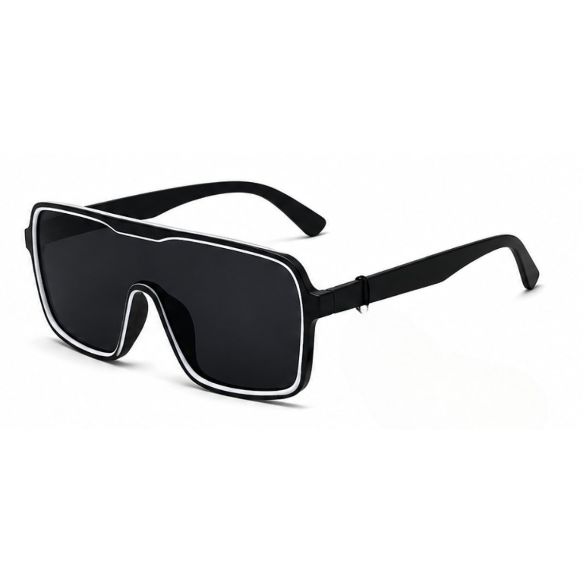 Óculos De Sol Máscara Grande Unissex Esportivo UV400 Fashion Preto 2
