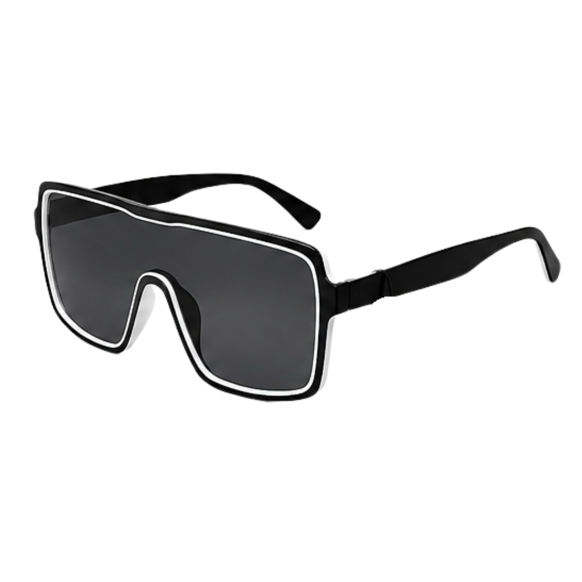 Óculos De Sol Máscara Grande Unissex Esportivo UV400 Fashion Branco 2
