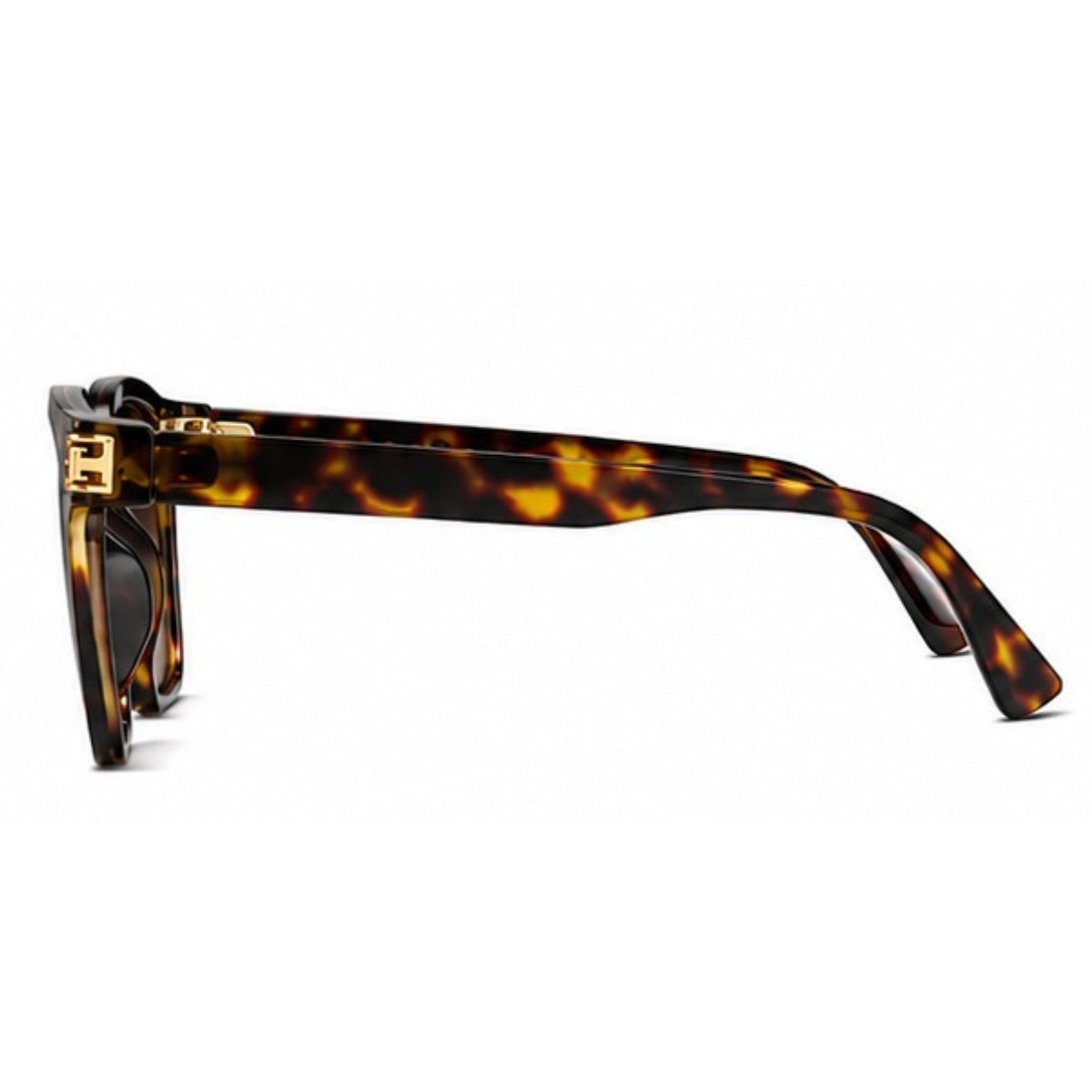 Óculos de Sol Feminino Quadrado Oversized UV400 Elegante Casual Marrom 3
