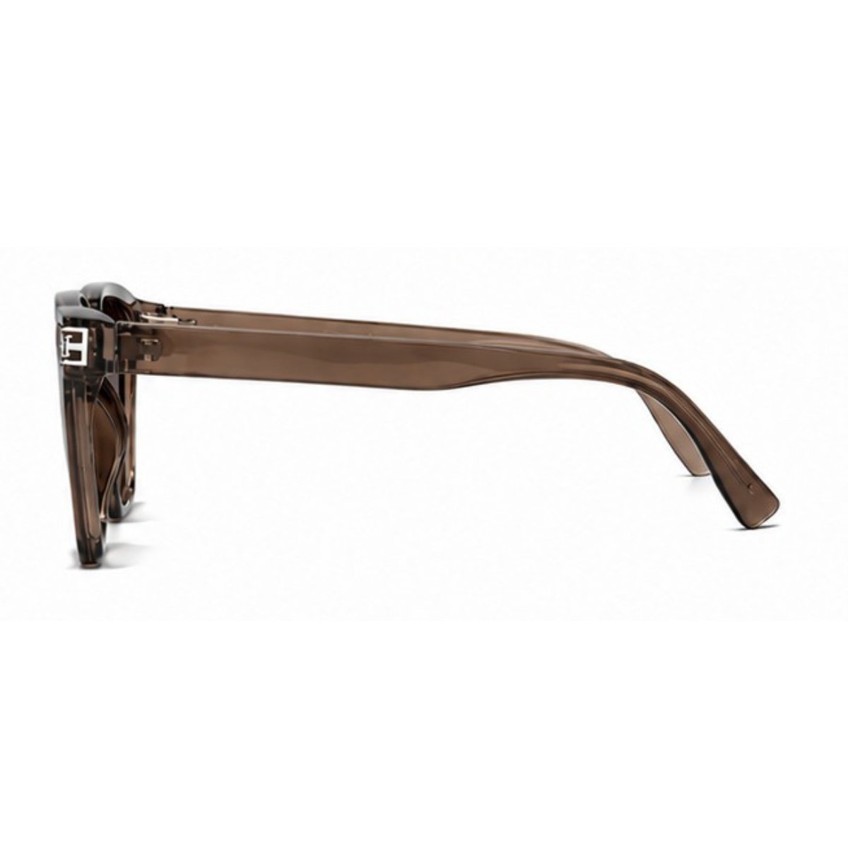 Óculos de Sol Feminino Quadrado Oversized UV400 Elegante Casual Marrom 3