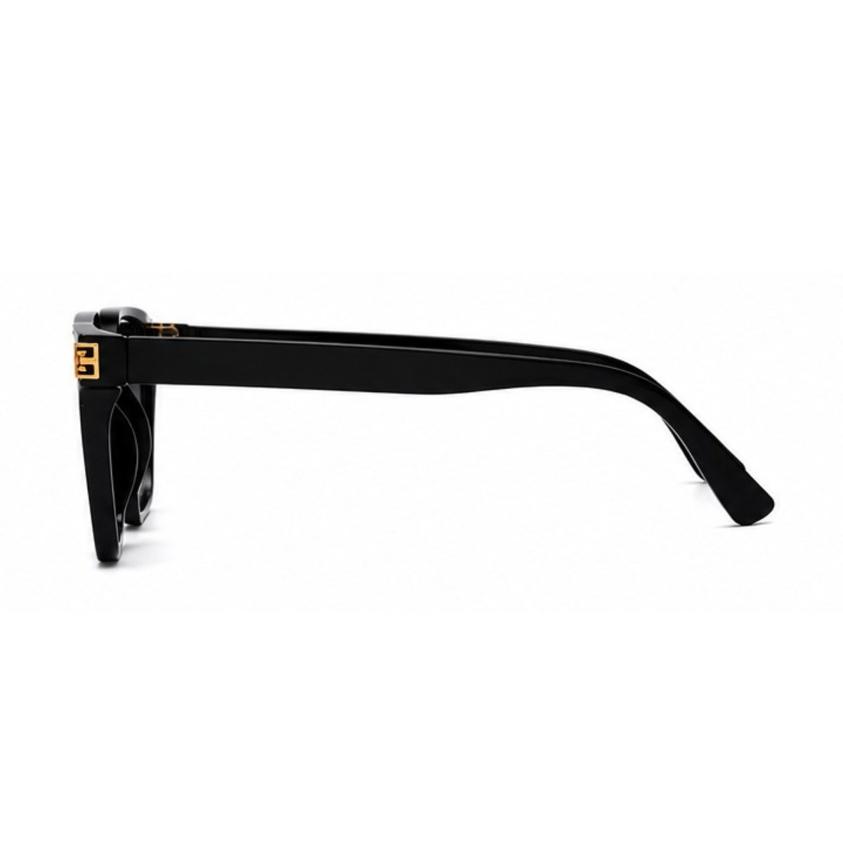 Óculos de Sol Feminino Quadrado Oversized UV400 Elegante Casual Preto 4