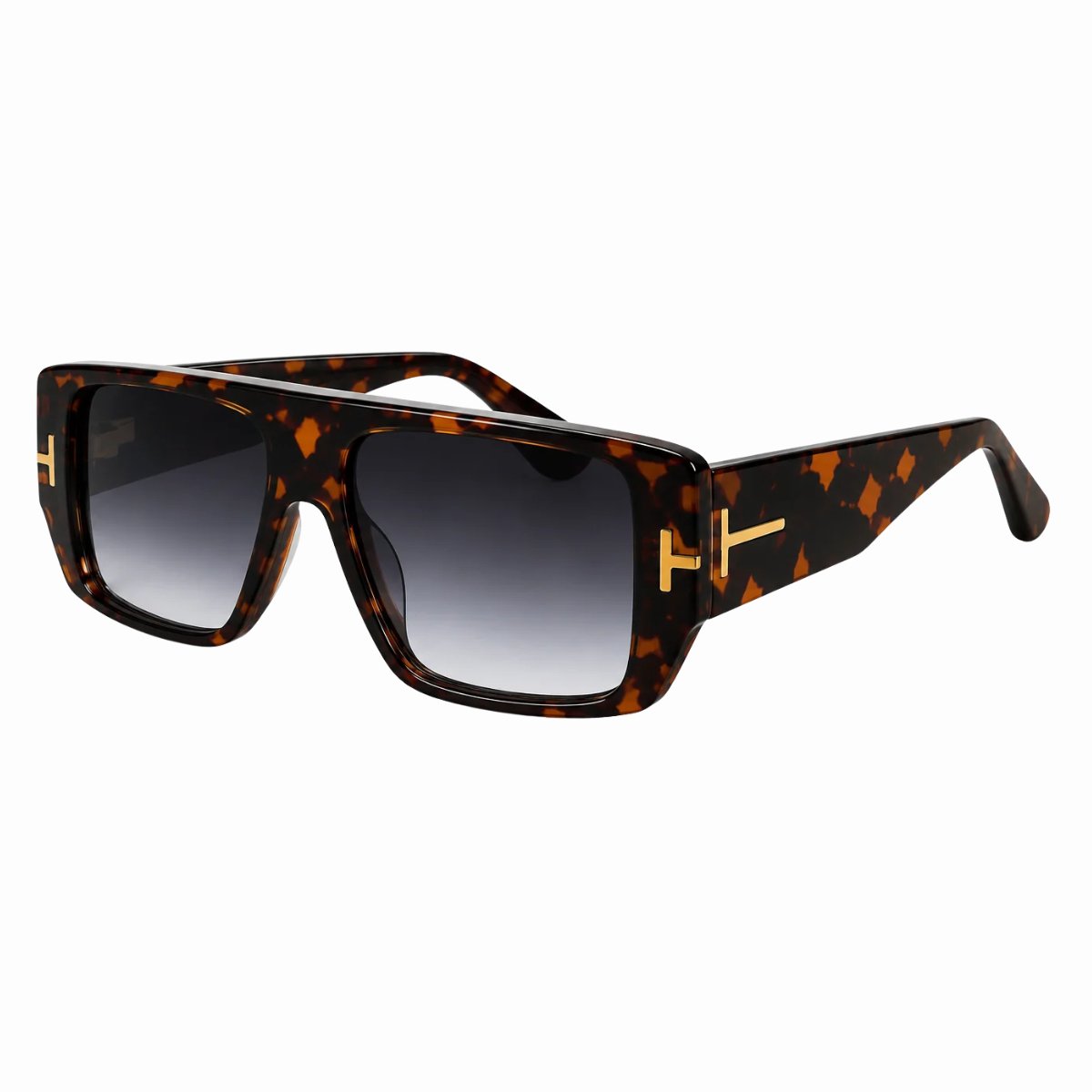 Óculos de Sol Oversize Quadrado Moderno Fashion UV400 Preto 2