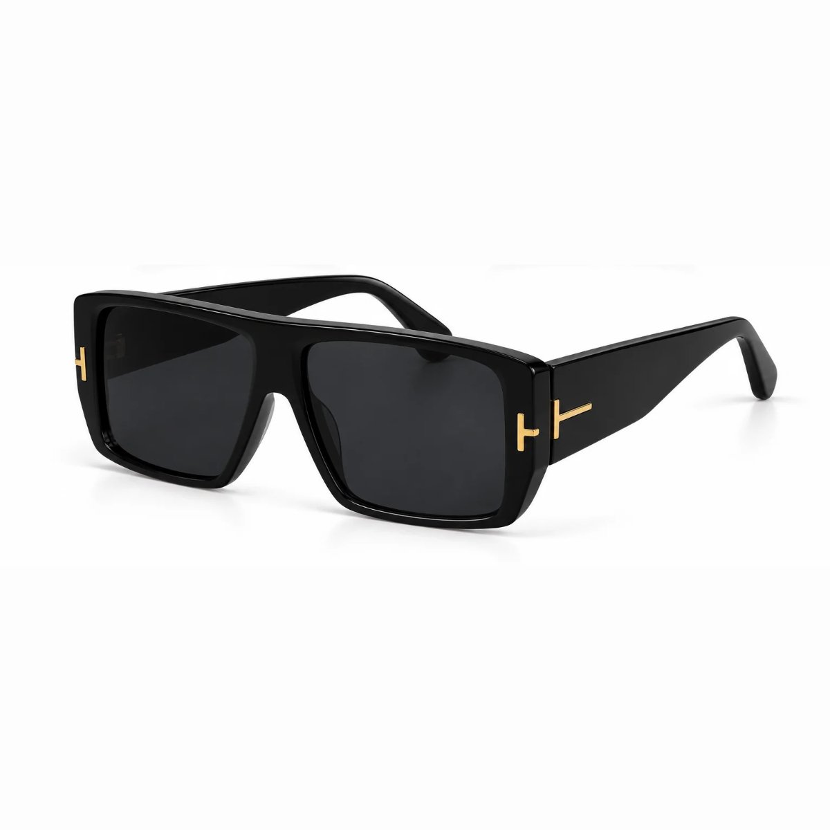Óculos de Sol Oversize Quadrado Moderno Fashion UV400 Preto 2