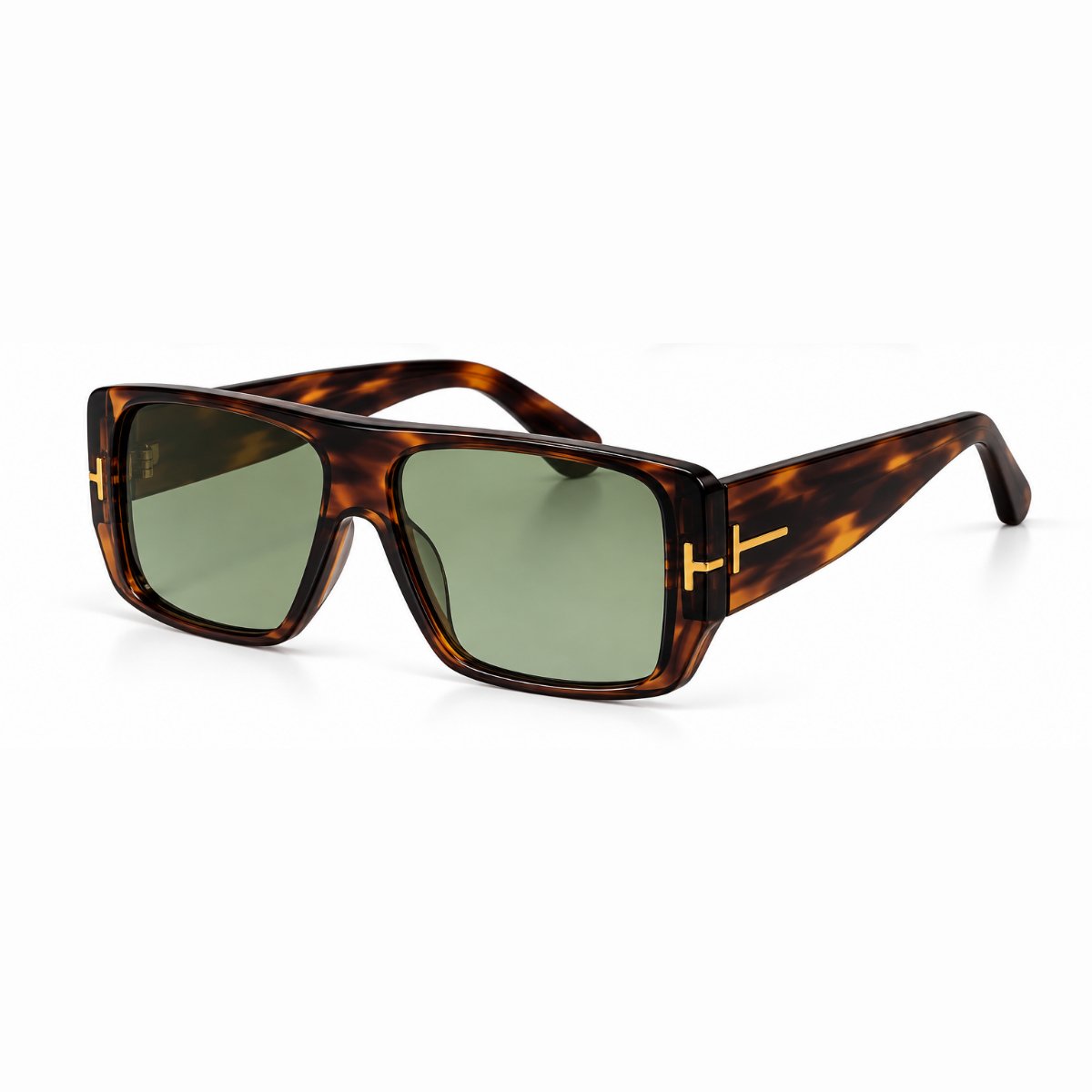 Óculos de Sol Unissex Oversize Quadrado Lente Alta Degradê Fashion Verde 2