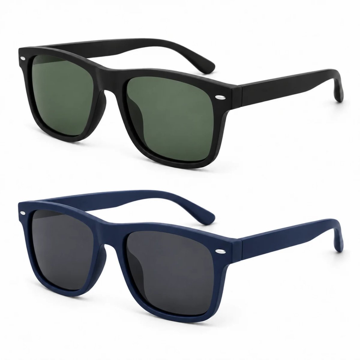 Kit 2 Óculos de Sol Unissex Quadrado Moderno Estiloso Casual