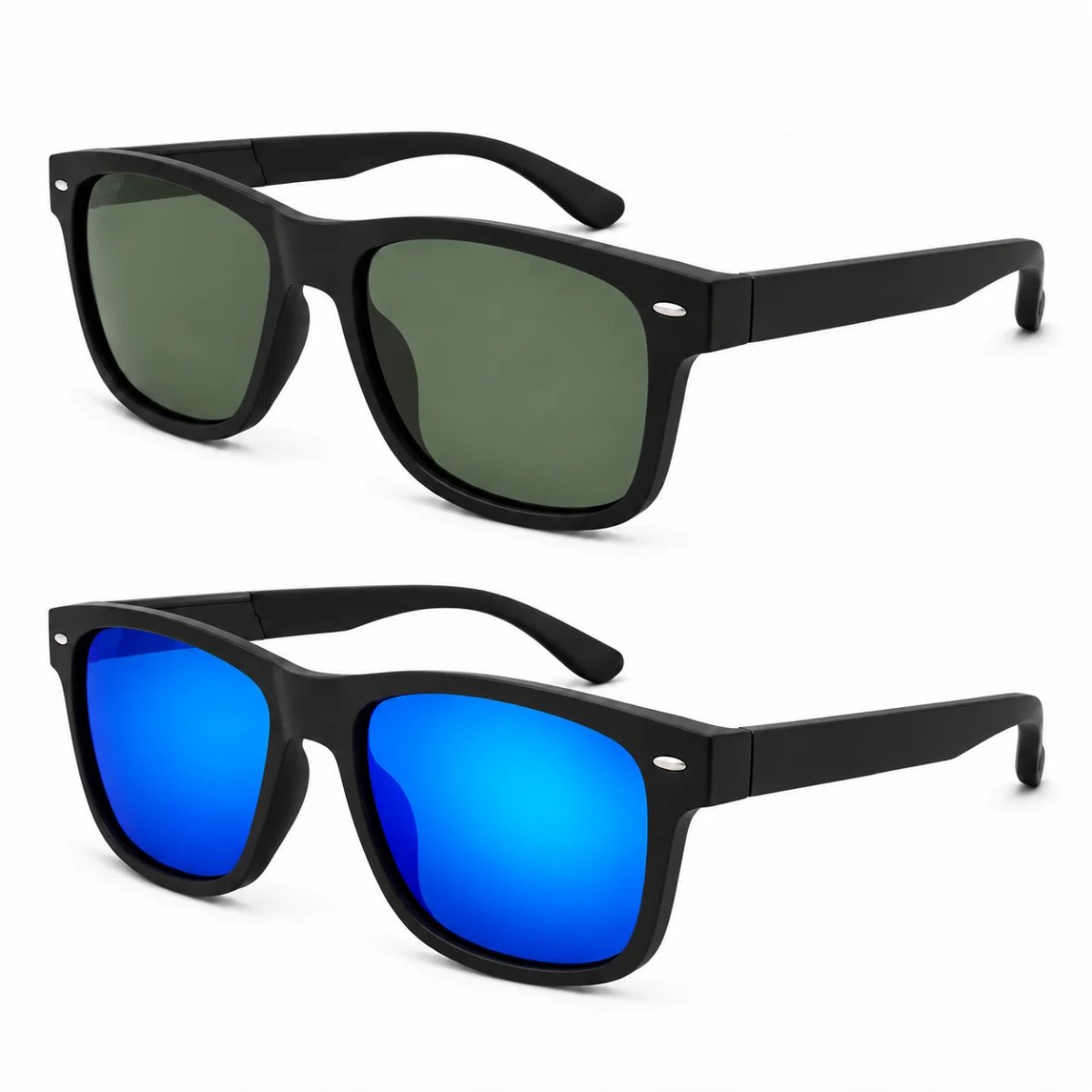 Kit 2 Óculos de Sol Unissex Quadrado Moderno Estiloso Casual
