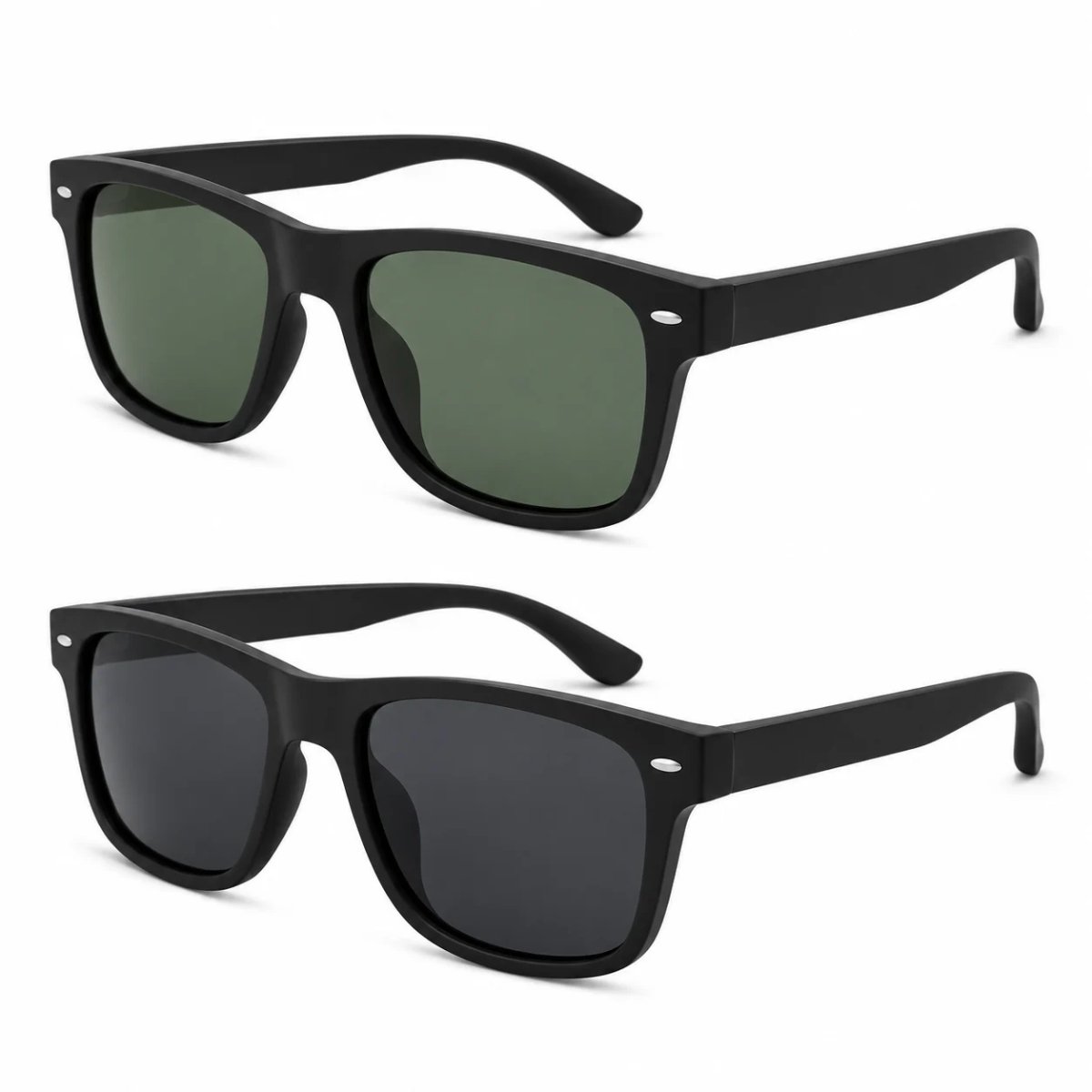 Kit 2 Óculos de Sol Unissex Quadrado Moderno Estiloso Casual
