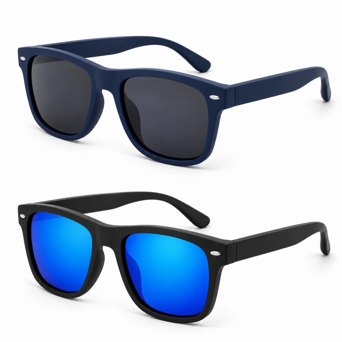 Kit 2 Óculos de Sol Unissex Quadrado Moderno Estiloso Casual
