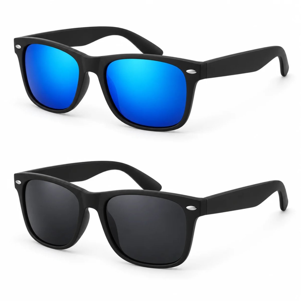 Kit 2 Óculos de Sol Unissex Quadrado Moderno Estiloso Casual