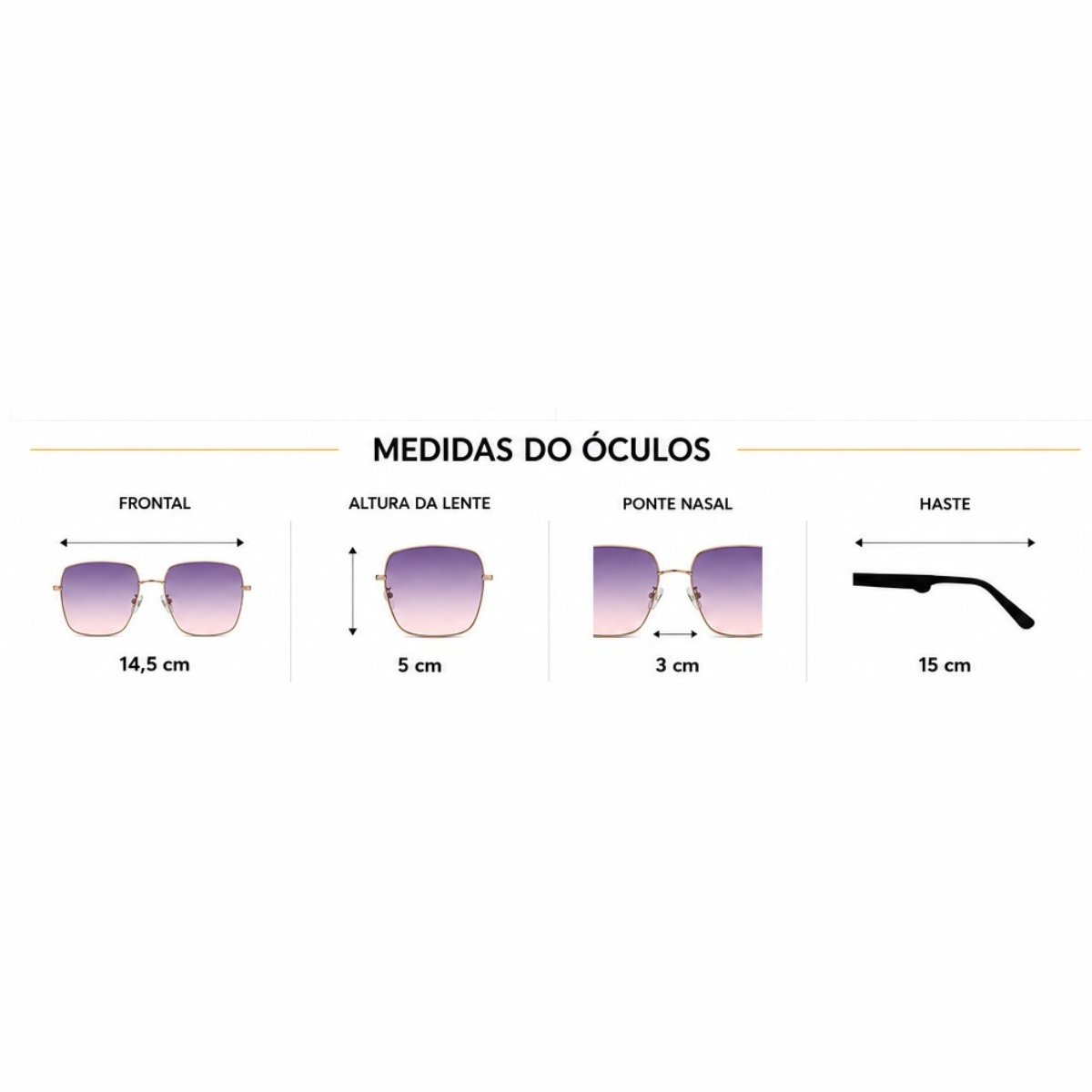 Kit 2 Óculos de Sol Feminino Quadrado Oversized Luxo Fashion Multicores 6