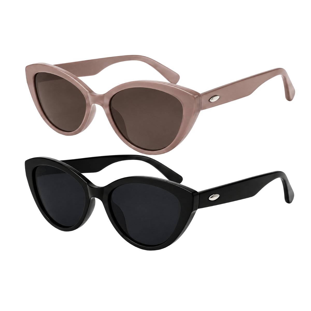 Kit 2 Óculos de Sol Feminino Gatinho Vintage Retrô Fashion Elegante