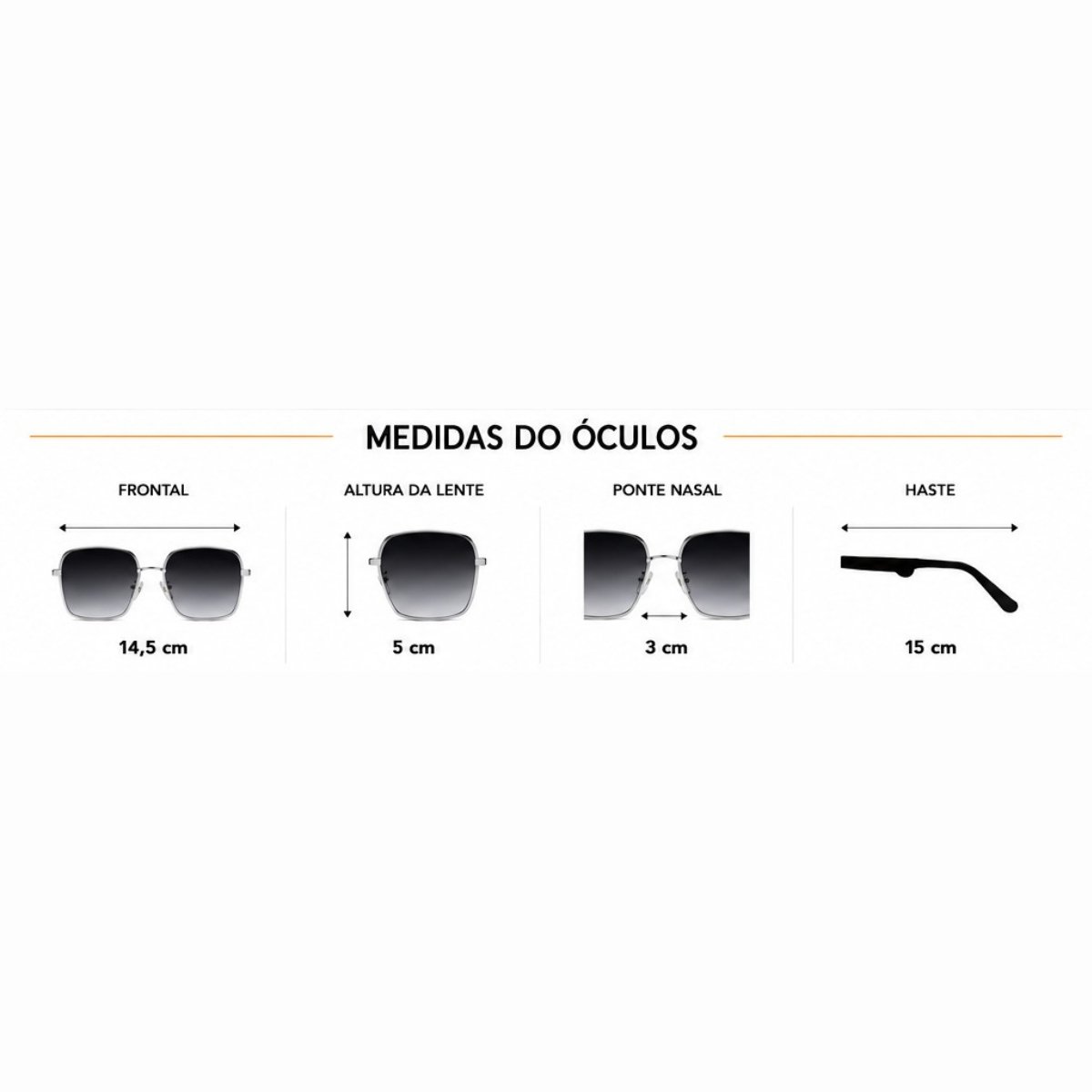 Kit 4 Óculos de Sol Feminino Quadrado Oversized Grande Fashion Luxo Degradê Multicores 6