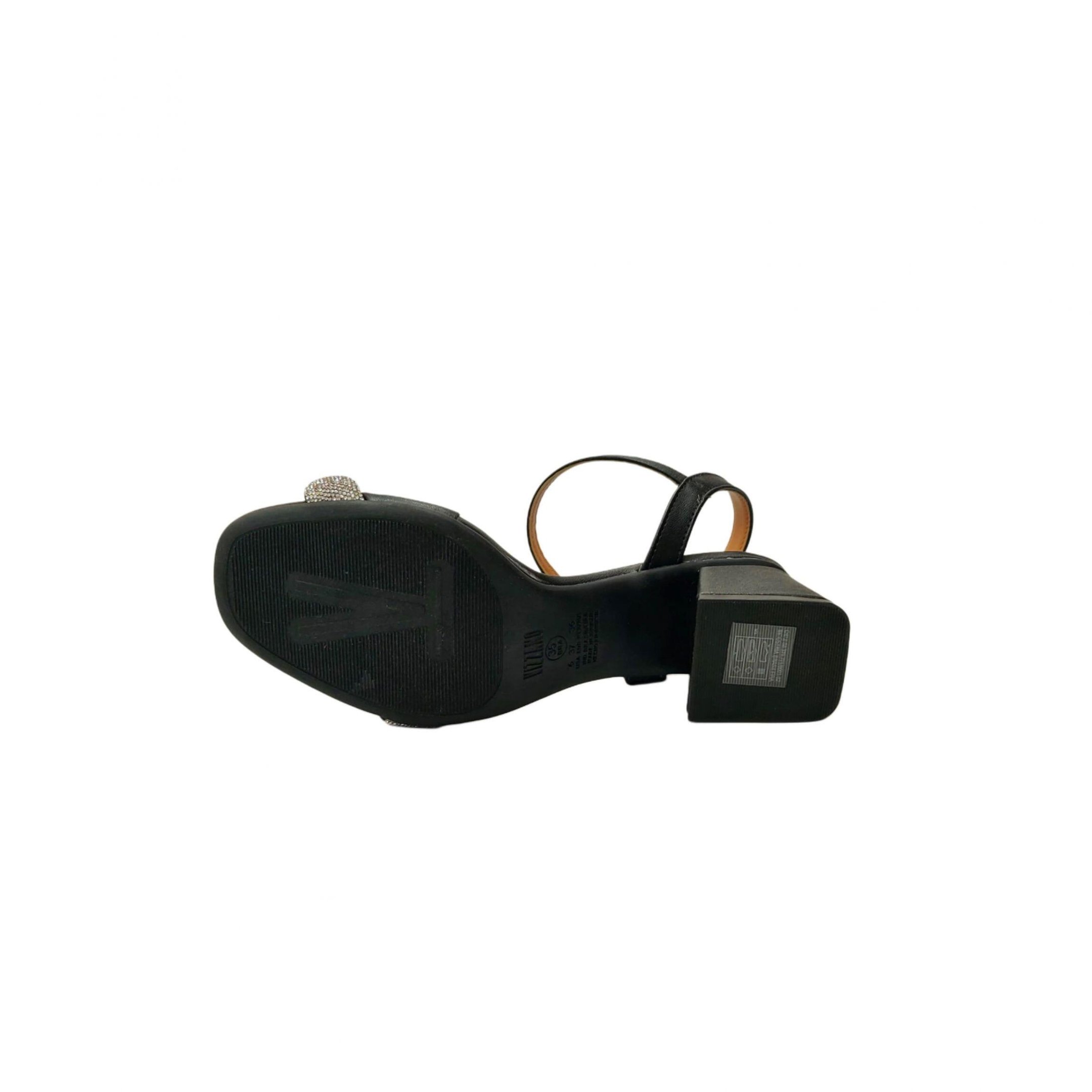 Vizzano Sandalia Feminina Salto Bloco 5 cm Ref. 6428.139 Preto 4