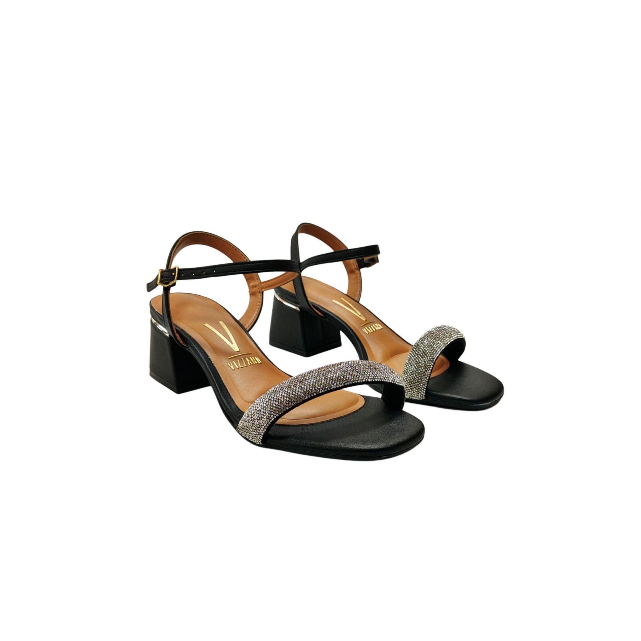 Vizzano Sandalia Feminina Salto Bloco 5 cm Ref. 6428.139 Preto 5