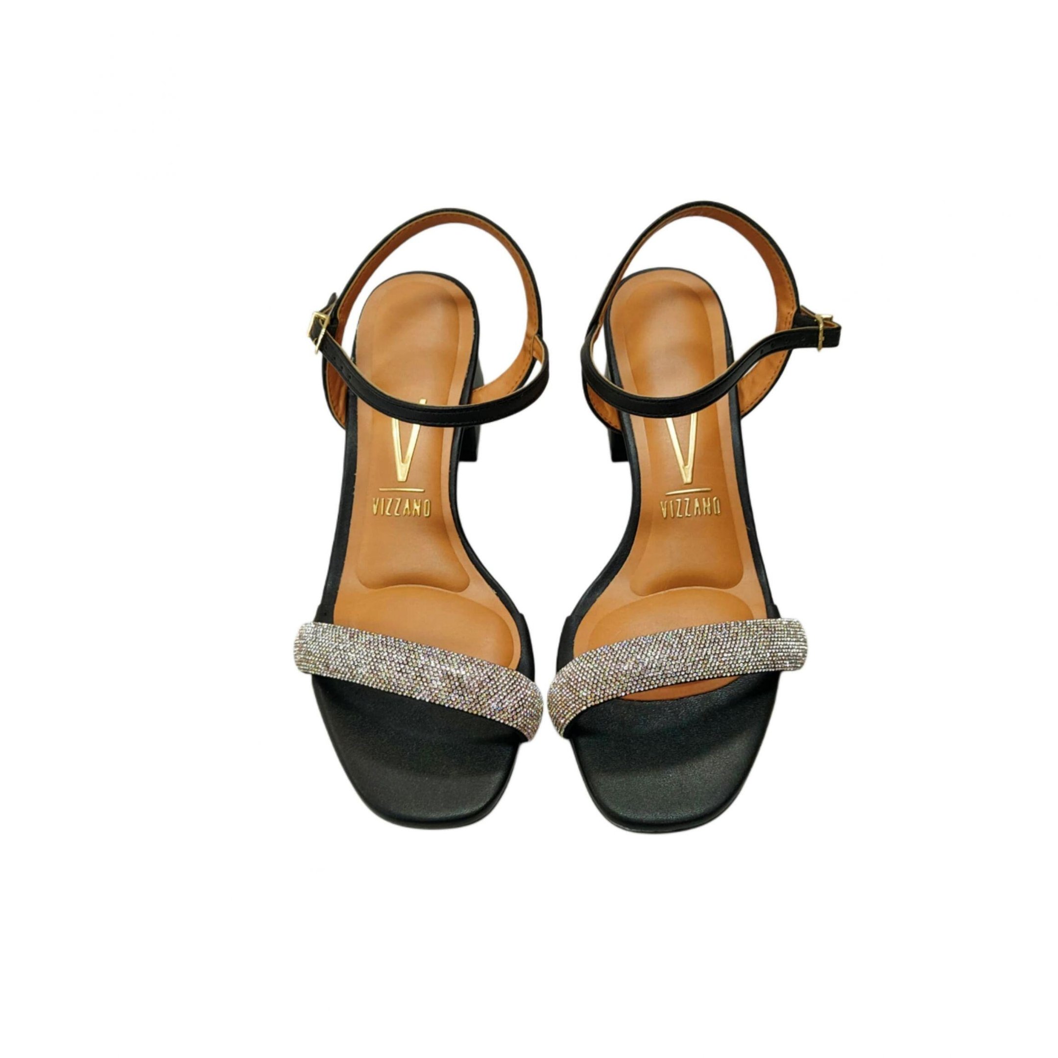 Vizzano Sandalia Feminina Salto Bloco 5 cm Ref. 6428.139 Preto 7
