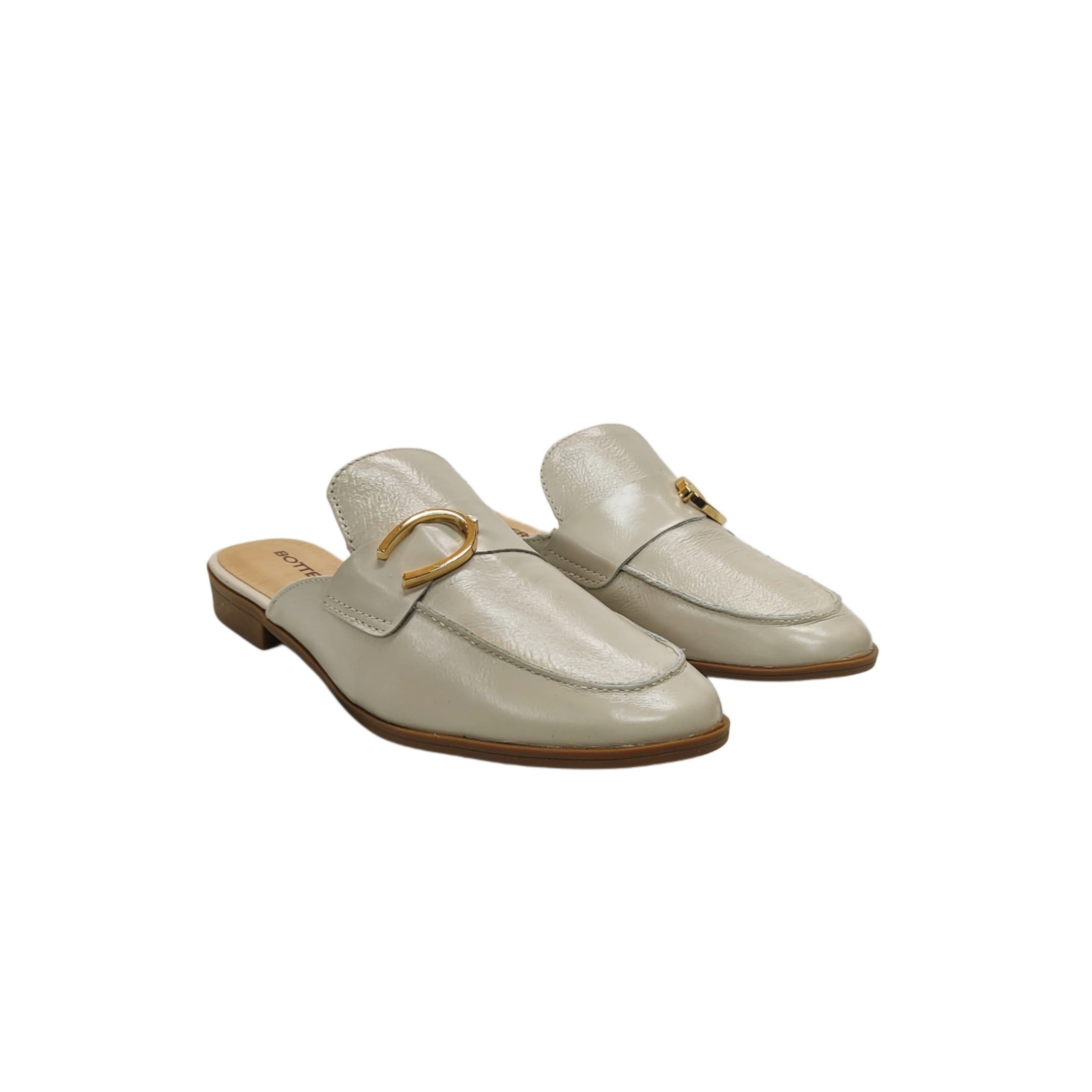 Bottero Mule Feminino Em Couro Bico Redondo Salto 2Cm Ref. 353409
