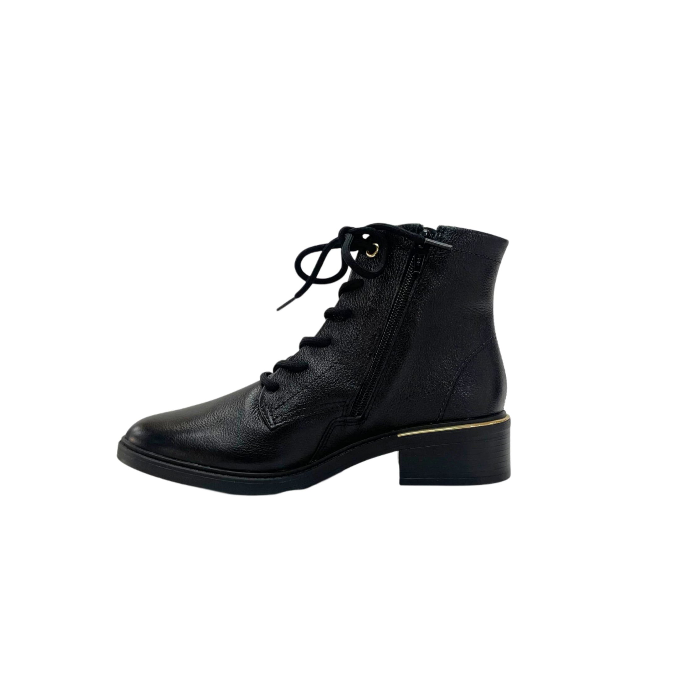 Comfortflex Coturno Feminino em Couro Ref. 2569305 Preto 2