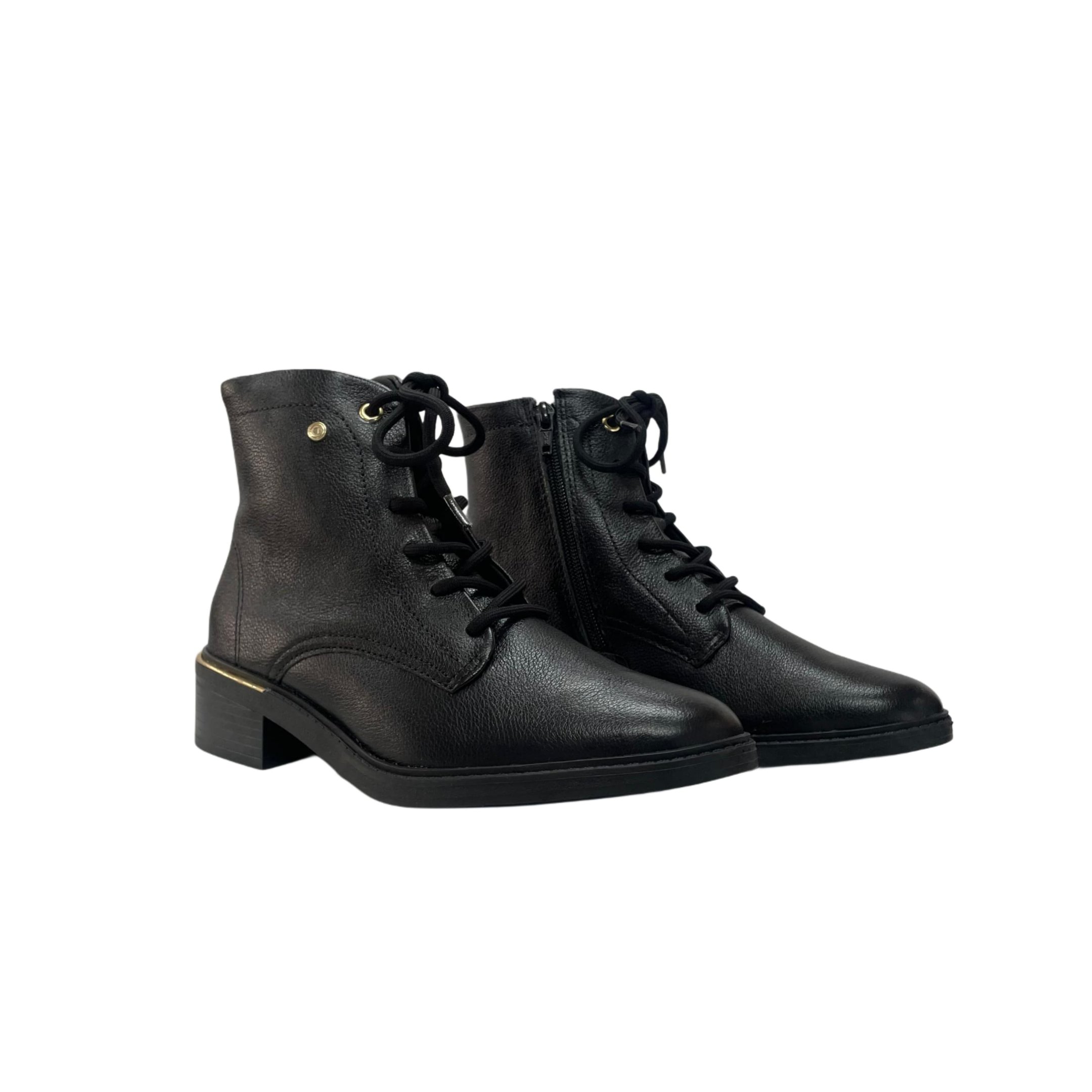 Comfortflex Coturno Feminino em Couro Ref. 2569305 Preto 3