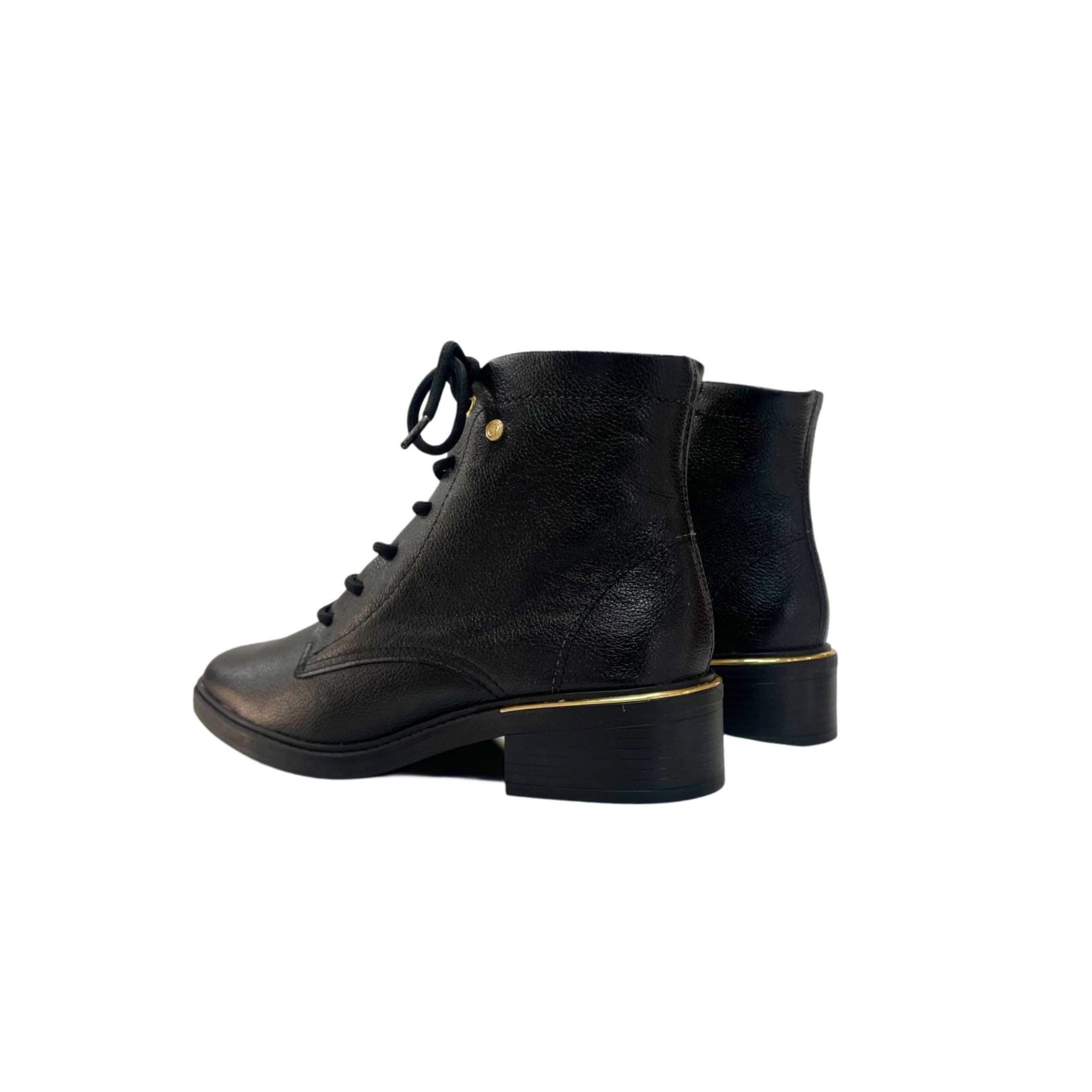 Comfortflex Coturno Feminino em Couro Ref. 2569305 Preto 4
