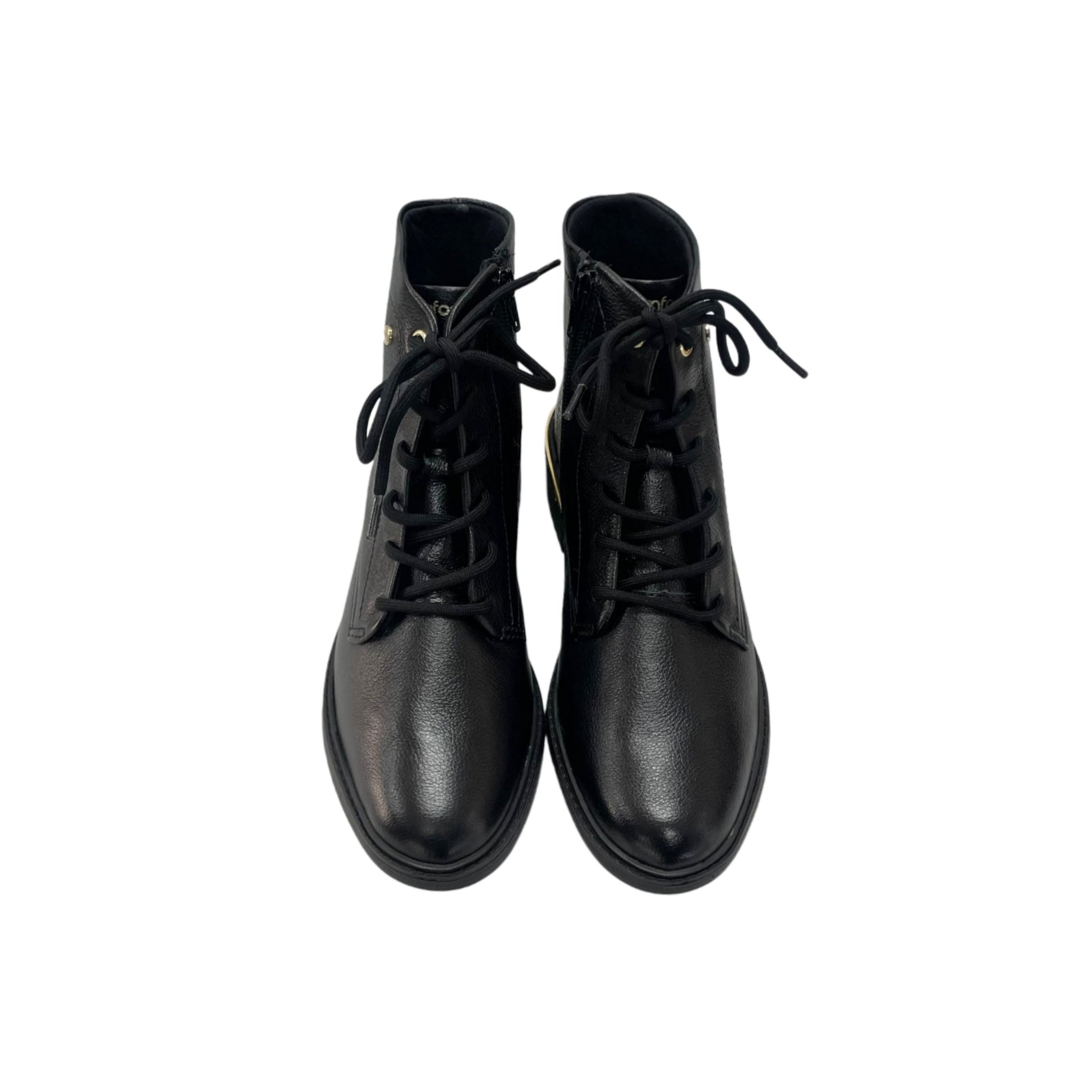Comfortflex Coturno Feminino em Couro Ref. 2569305 Preto 5