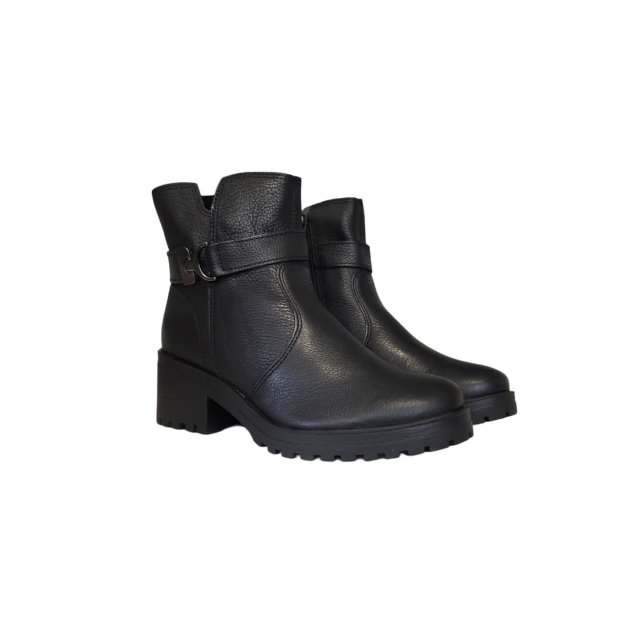 Bottero Coturno Feminino em Couro Salto 4 cm Ref. 349114 Preto 5