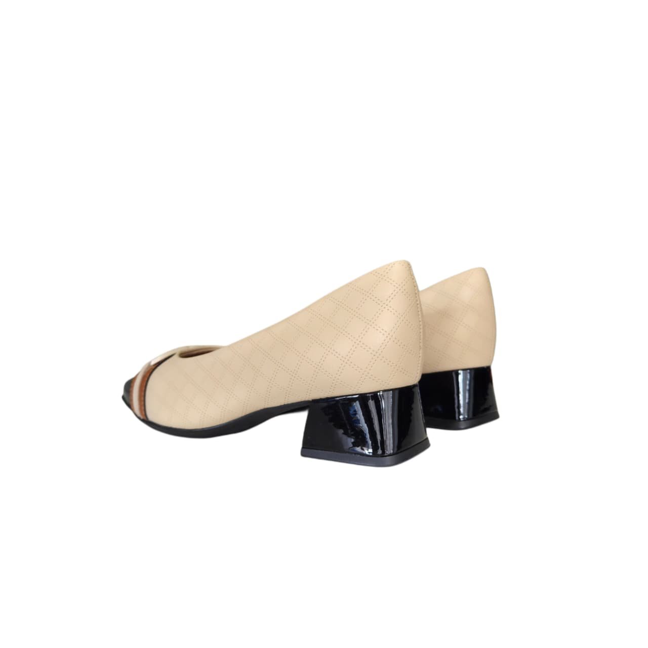 Piccadilly Sapato Feminino Salto Bloco 4 Cm Ref. 160106 Bege 7