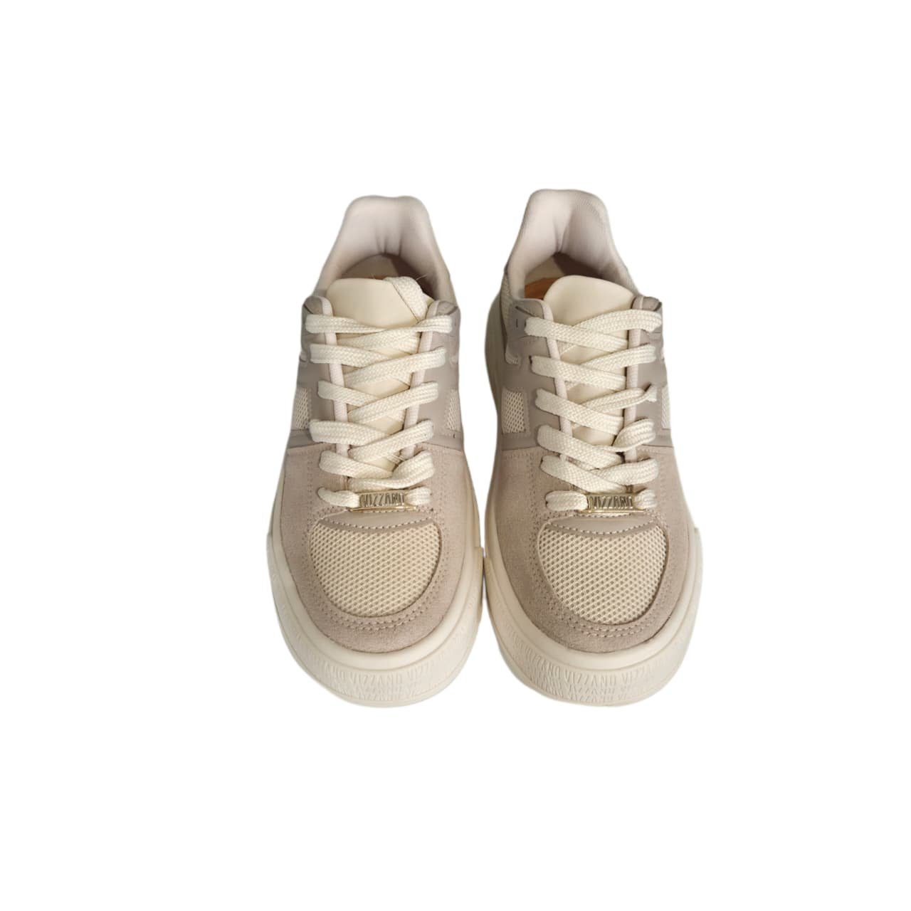 Vizzano Tenis Casual Street Feminino Ref. 1477.102 Bege/Cinza 8