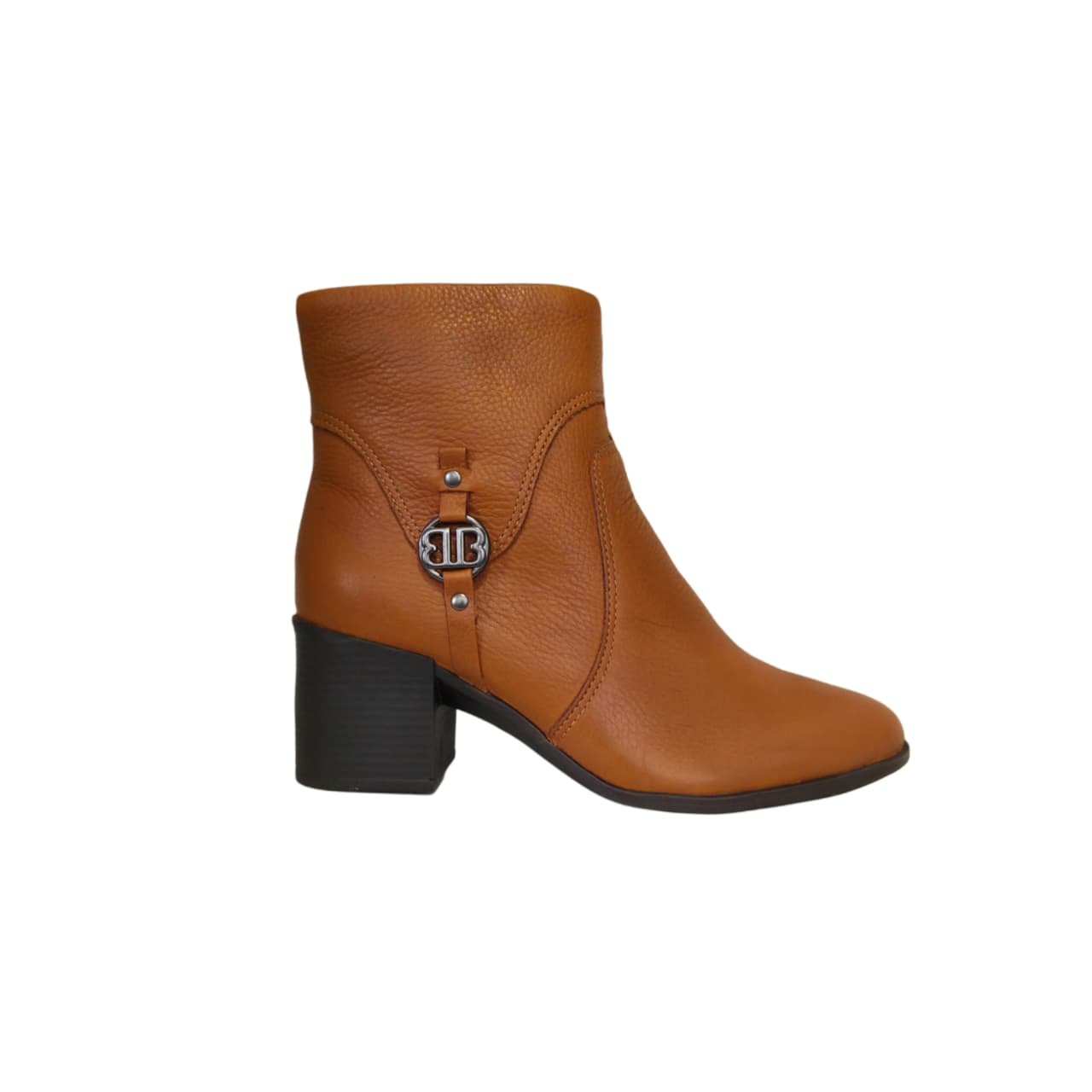 Bottero Bota Cano Curto Em Couro Salto 6 Cm Ref. 346919