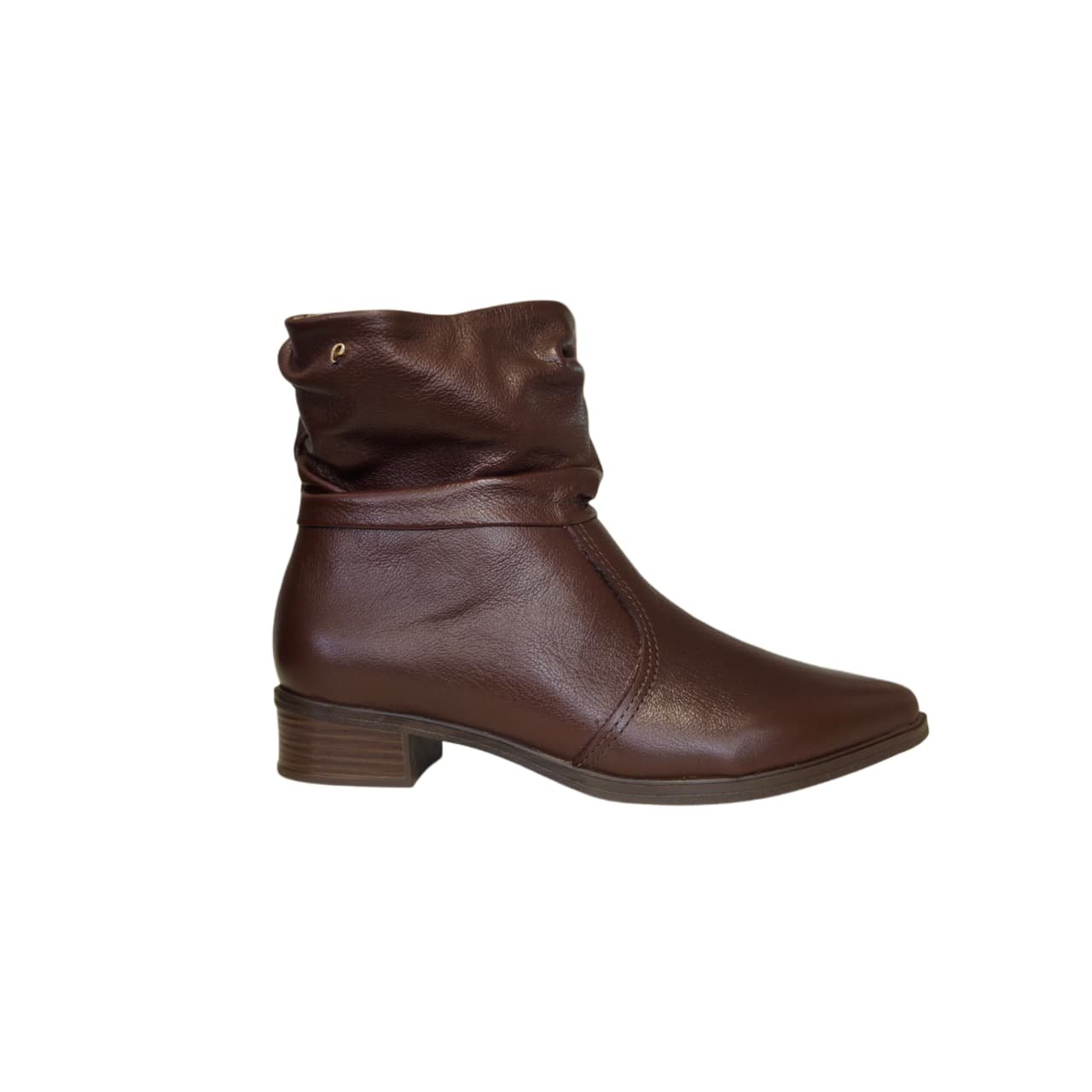 Pegada Bota Cano Curto Em Couro Feminina Ref. 282501