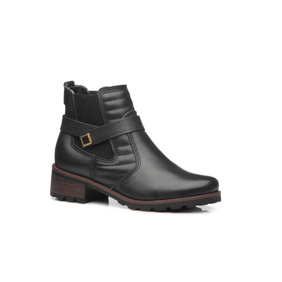 Pegada Coturno Feminino em Couro Salto 4,5 cm Ref. 281412