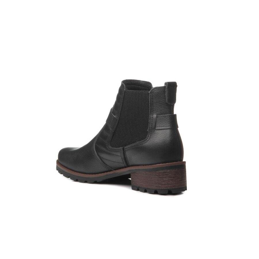 Pegada Coturno Feminino em Couro Salto 4,5 cm Ref. 281412 Preto 3