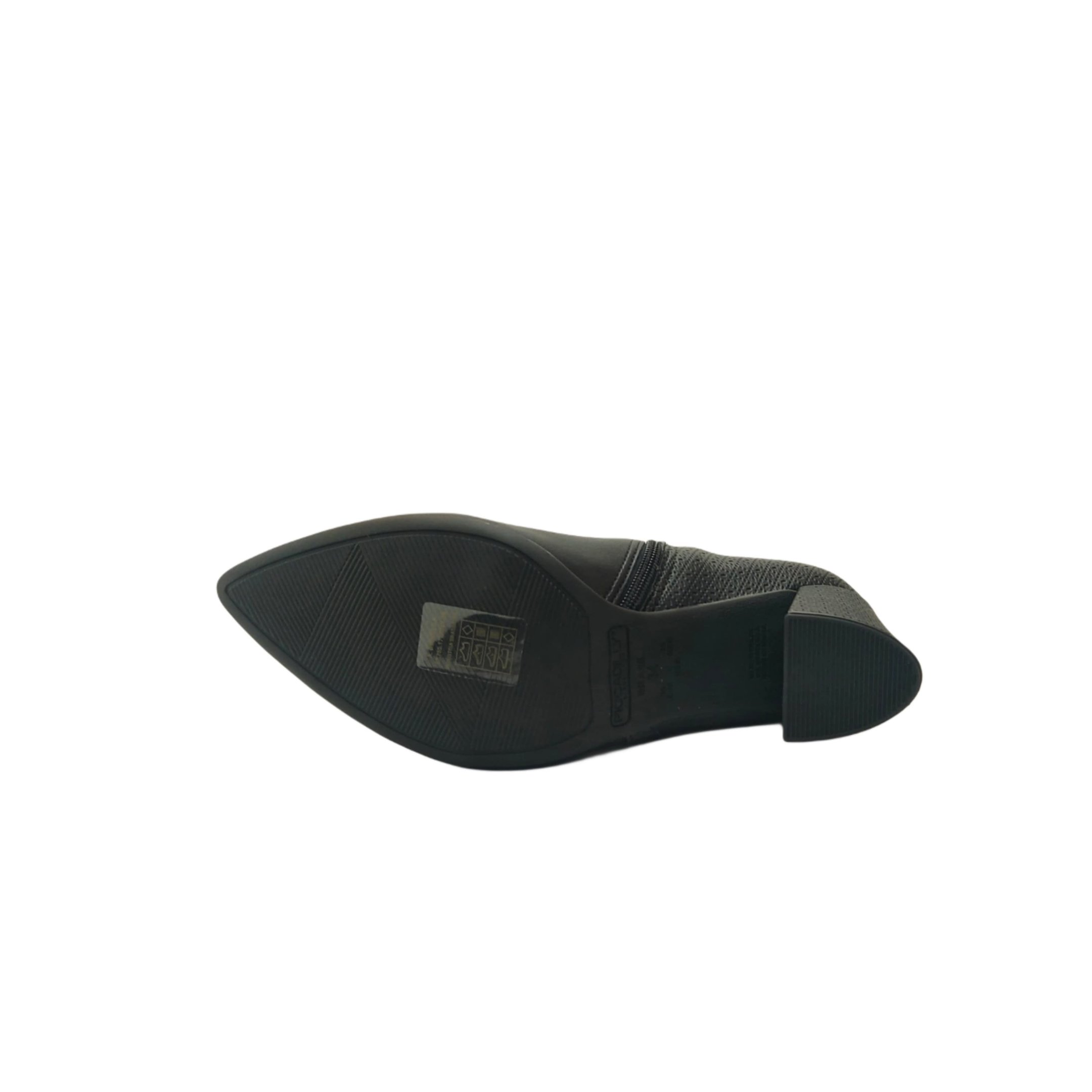 Piccadilly Bota Social Cano Curto Salto 8 Cm Ref. 745137 Preto 7