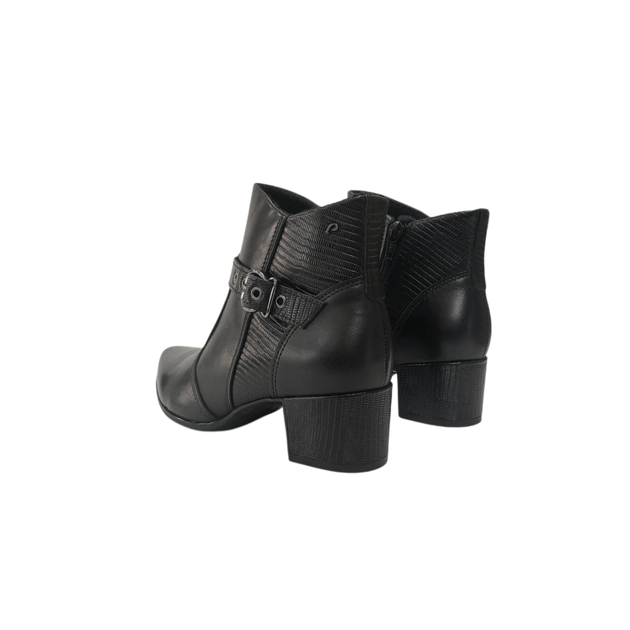 Pegada Bota Cano Curto Em Couro Salto 5,5 Cm Ref. 280902 Preto 4