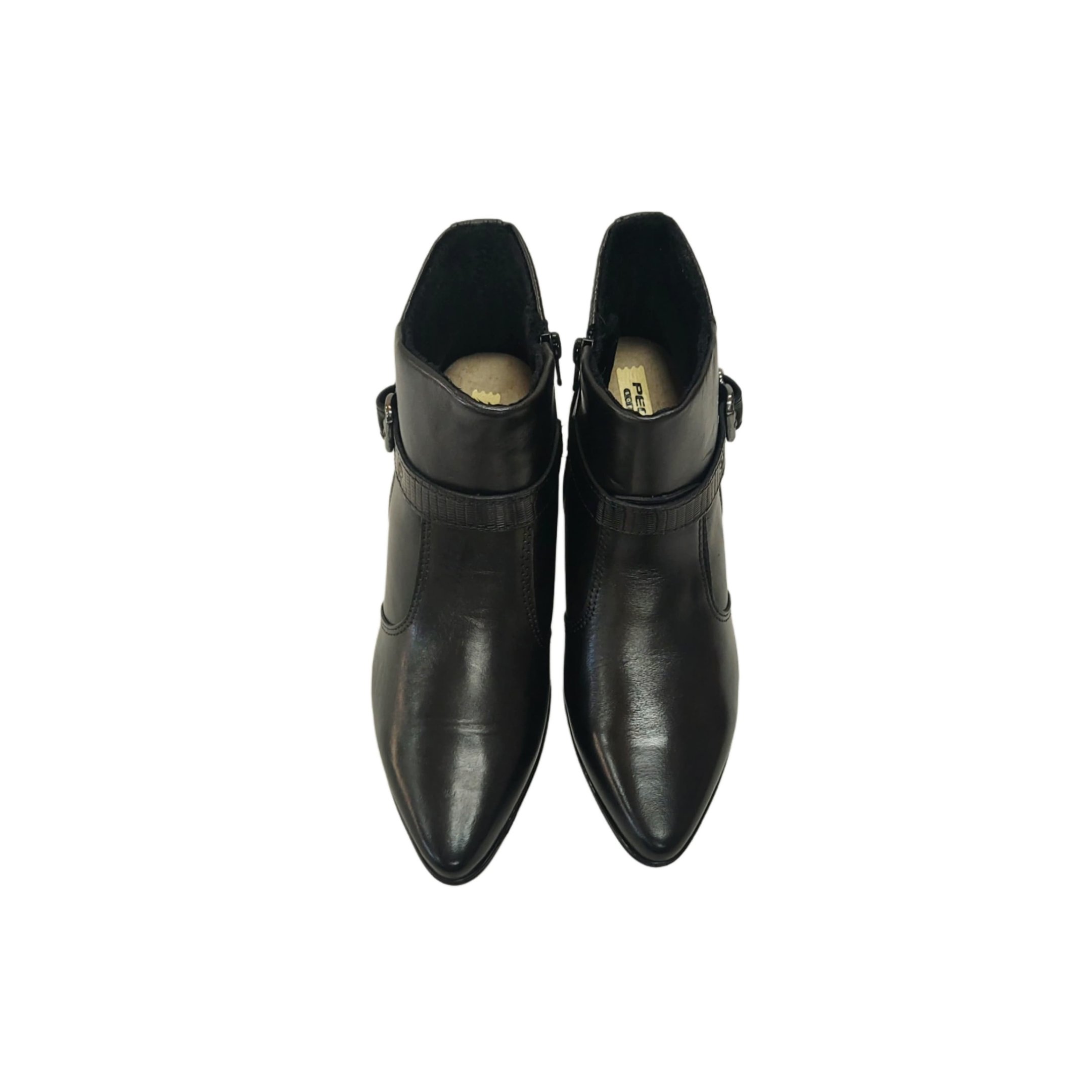 Pegada Bota Cano Curto Em Couro Salto 5,5 Cm Ref. 280902 Preto 6