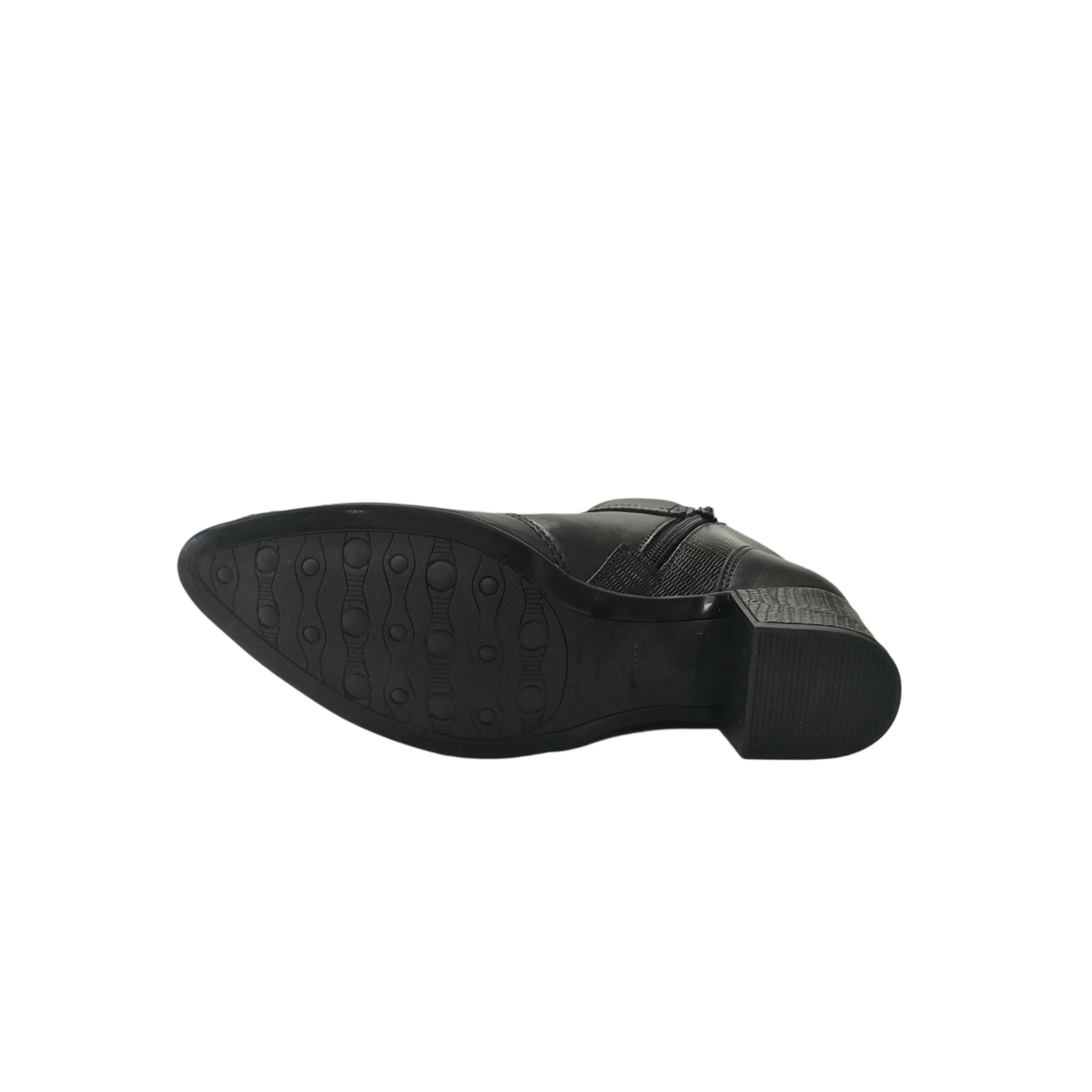 Pegada Bota Cano Curto Em Couro Salto 5,5 Cm Ref. 280902 Preto 7
