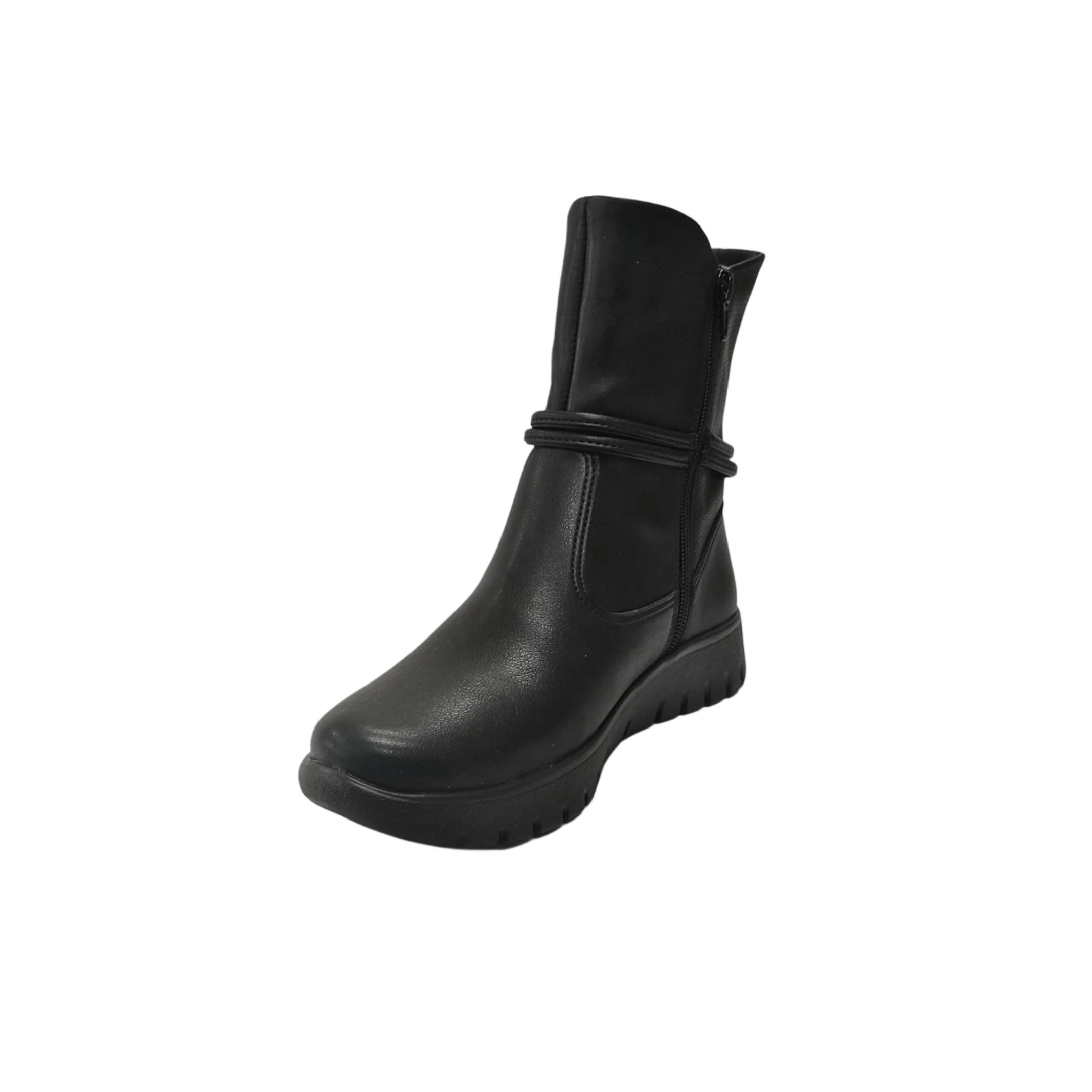 Piccadilly Bota Anabela Cano Medio Feminina Ref. 950044 Preto 2