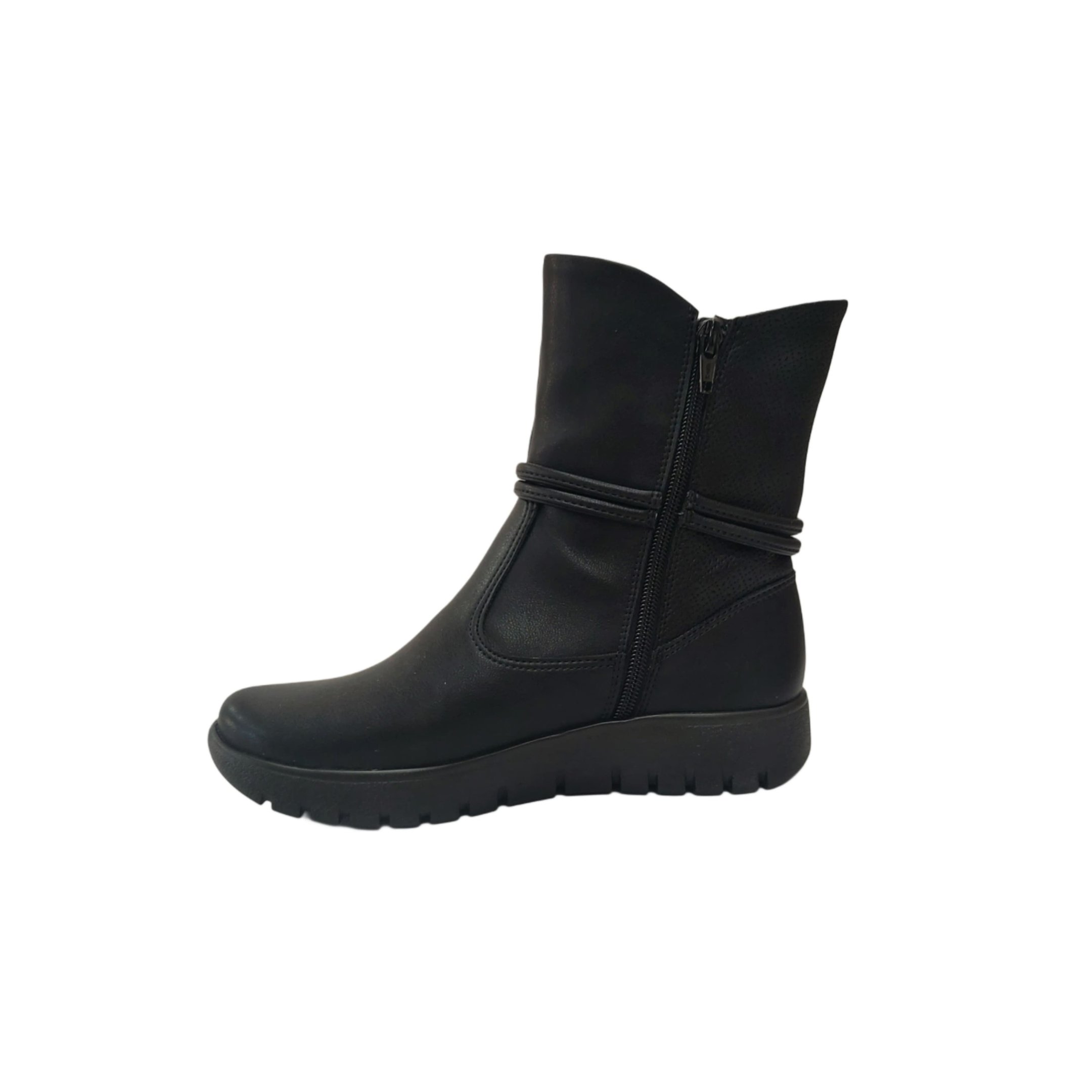 Piccadilly Bota Anabela Cano Medio Feminina Ref. 950044 Preto 3