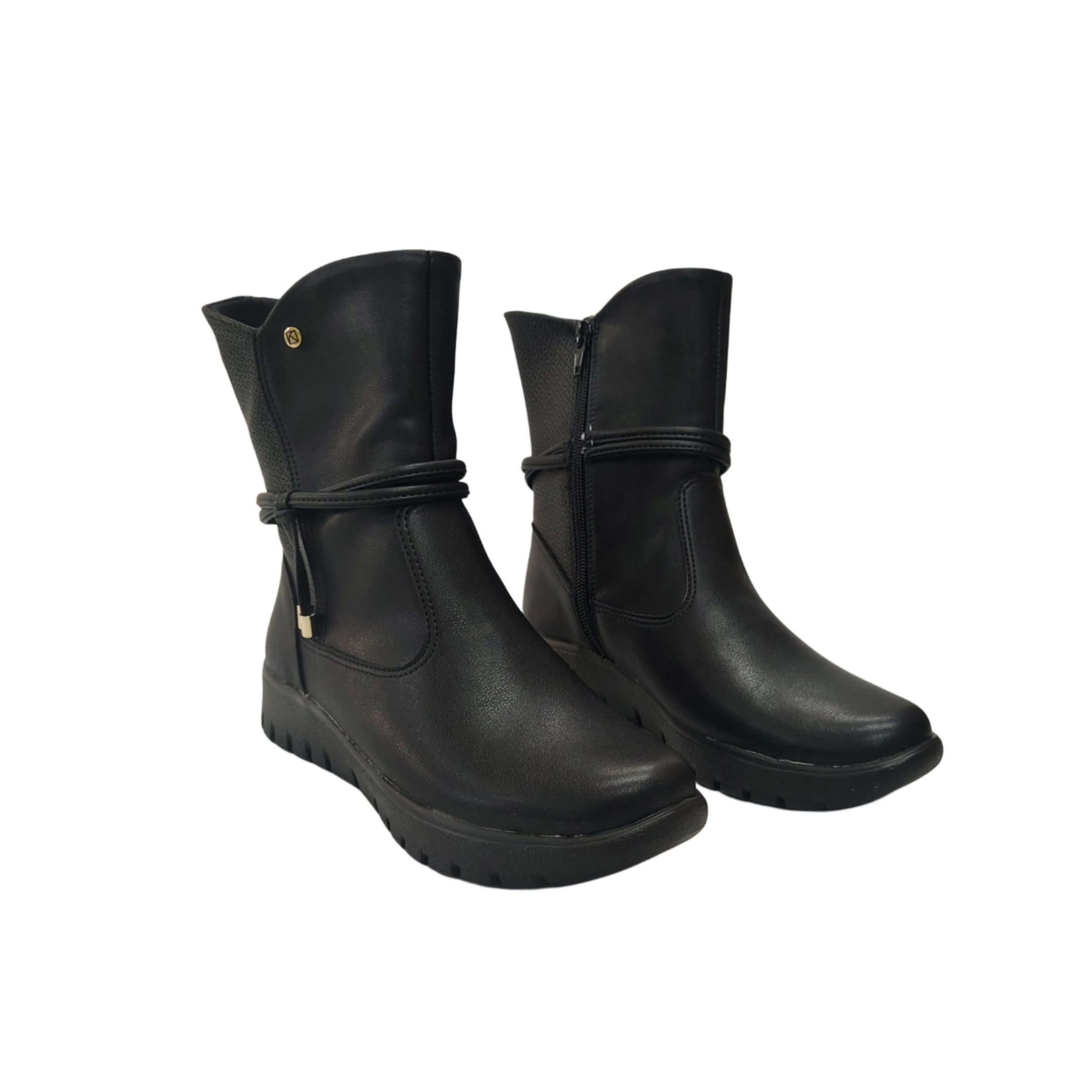 Piccadilly Bota Anabela Cano Medio Feminina Ref. 950044 Preto 5