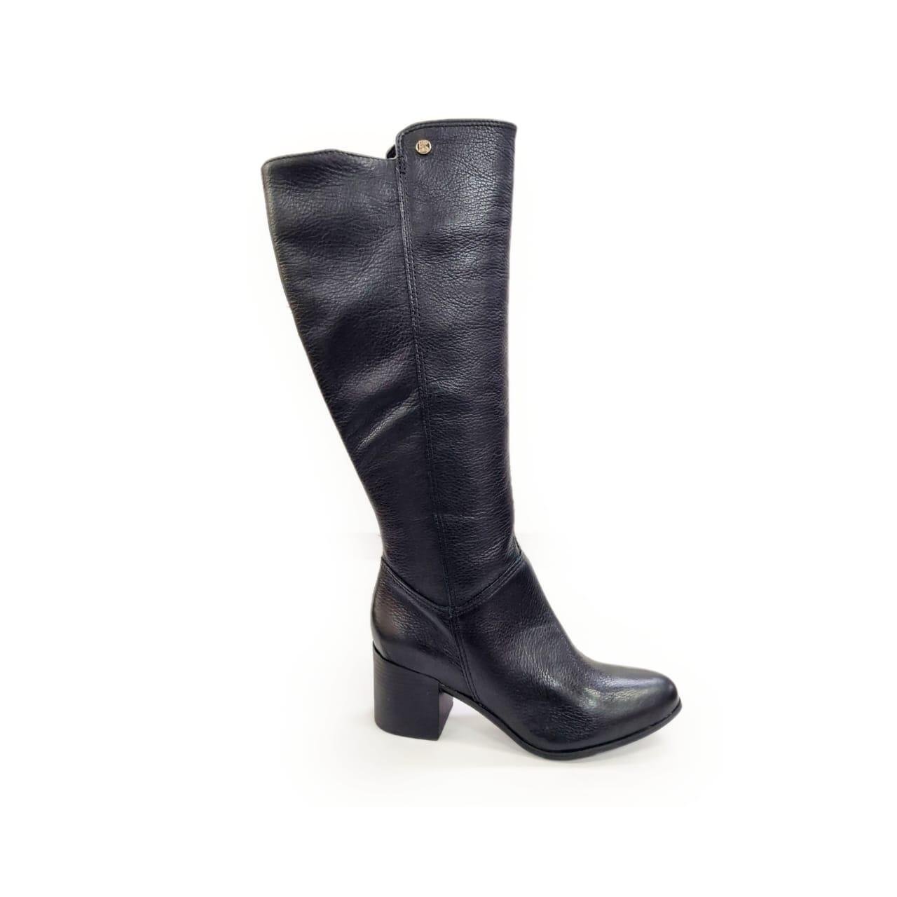 Bottero Bota Cano Longo 100% em Couro Salto 6 cm Ref. 346903