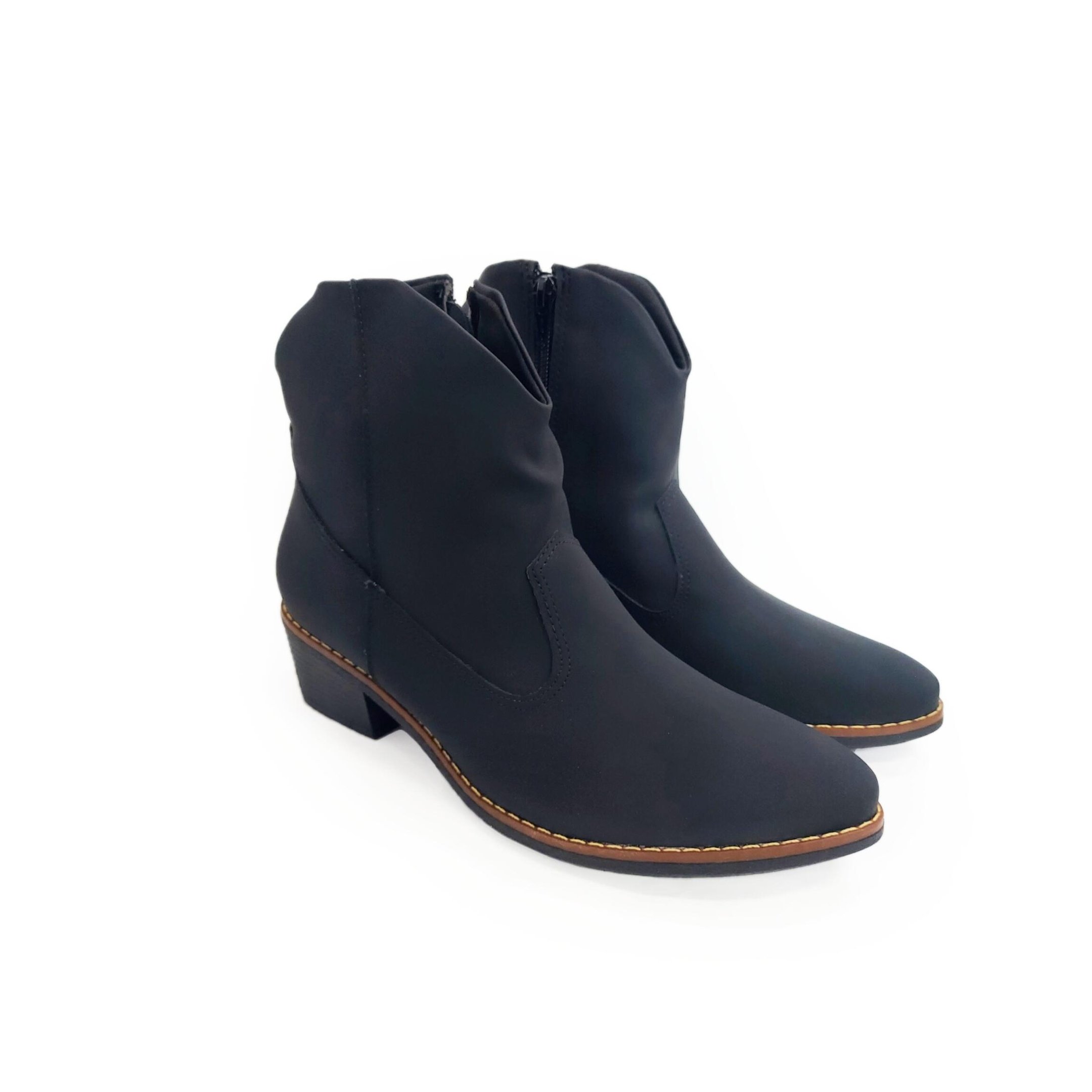 Piccadilly Bota Cowntry Cano Curto Salto 4 cm Ref. 661007 Preto 5