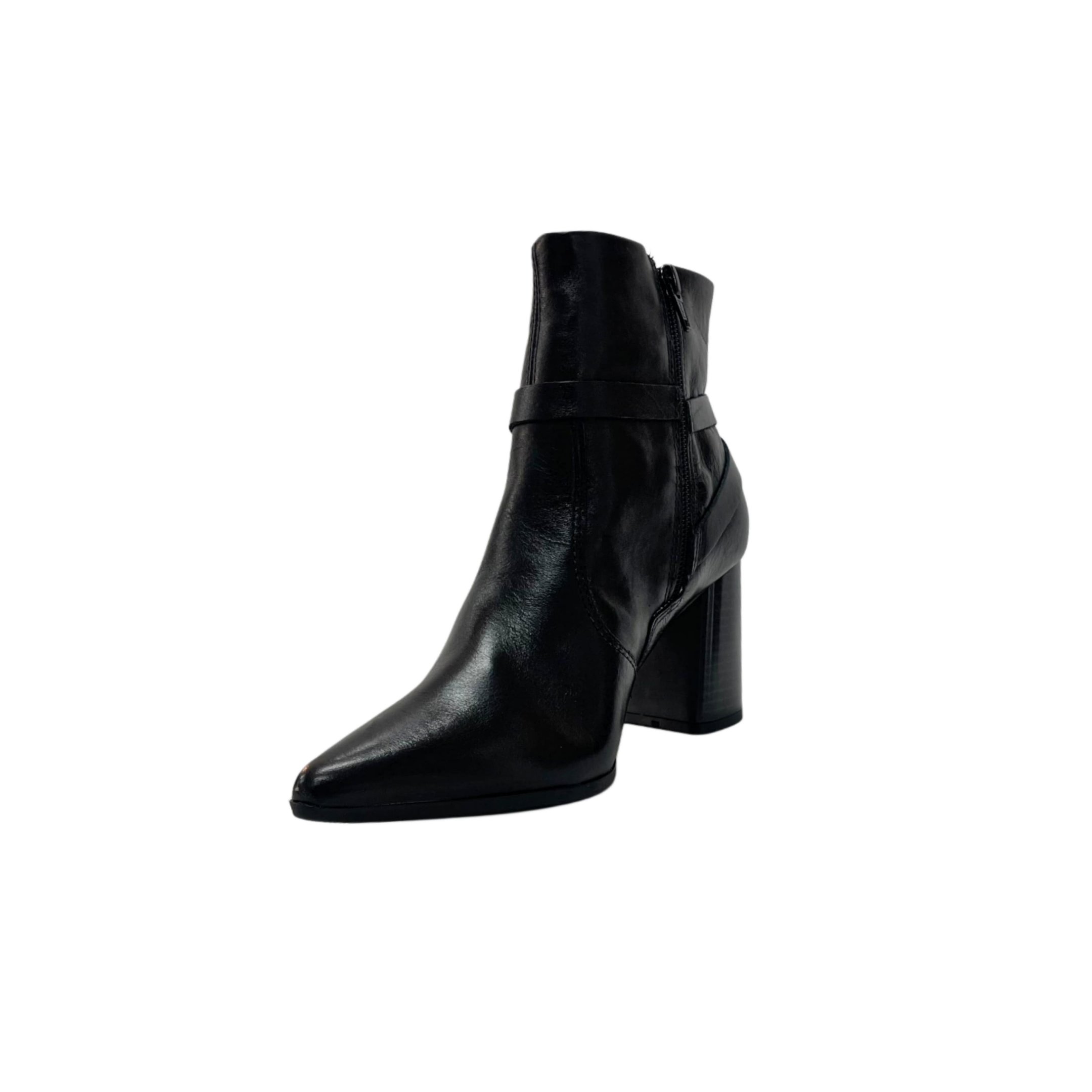 Ramarim Bota Cano Curto Em Couro Salto 9 Cm Ref. 2568101 Preto 2