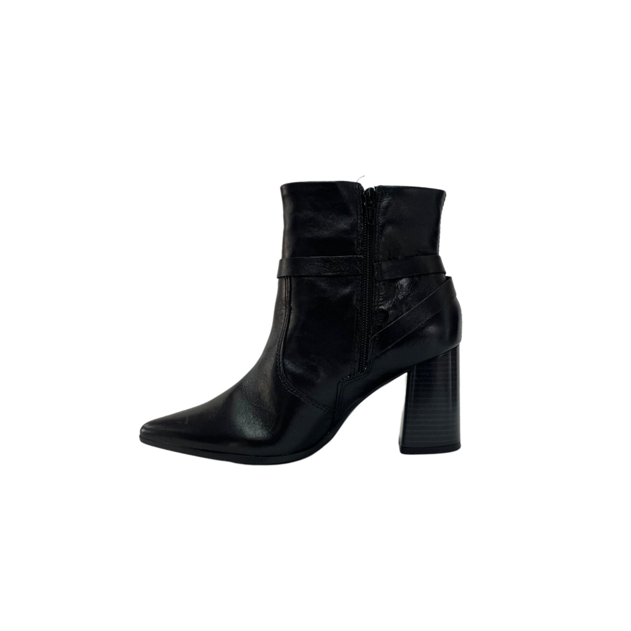 Ramarim Bota Cano Curto Em Couro Salto 9 Cm Ref. 2568101 Preto 3