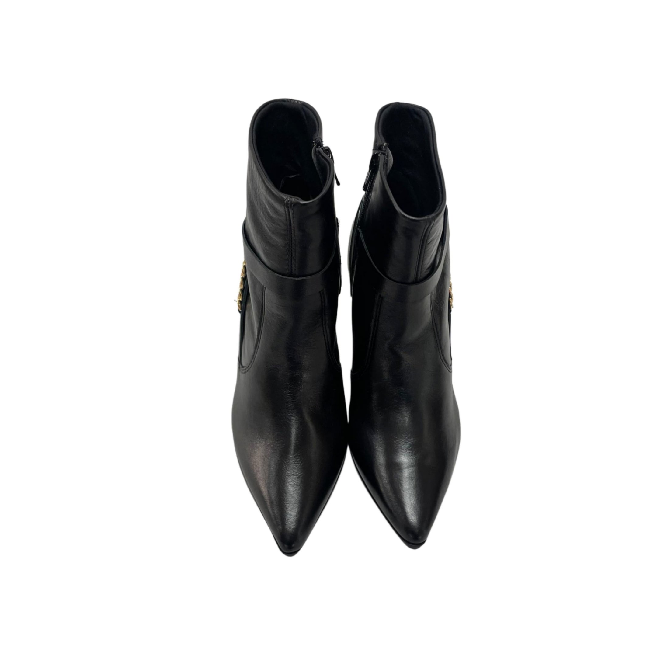 Ramarim Bota Cano Curto Em Couro Salto 9 Cm Ref. 2568101 Preto 6