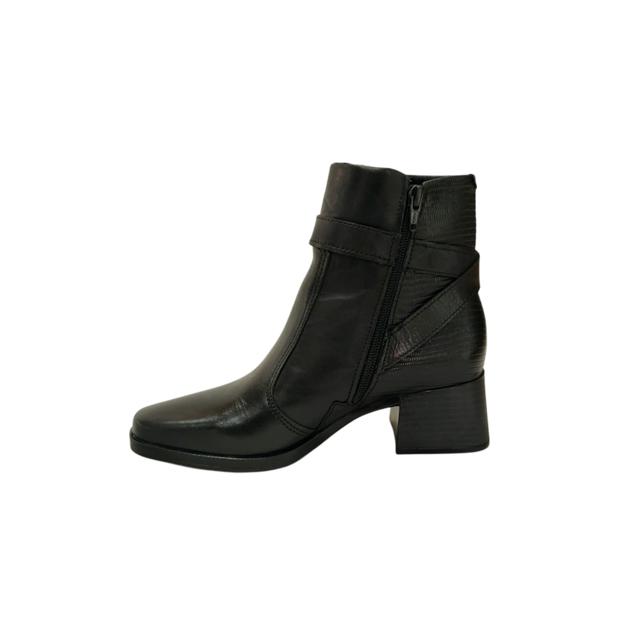 Pegada Bota Cano Curto Com Detalhe Salto 5 Cm Ref. 282353 Preto 3