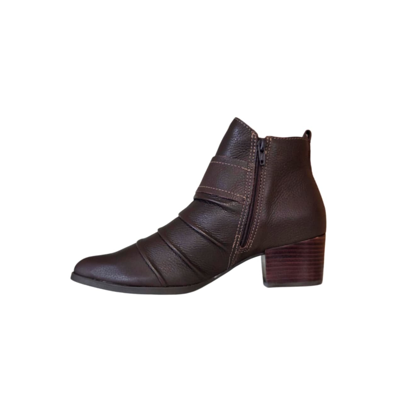 Bottero Bota Feminina Cano Curto em Couro Ref. 349313 Marrom 3