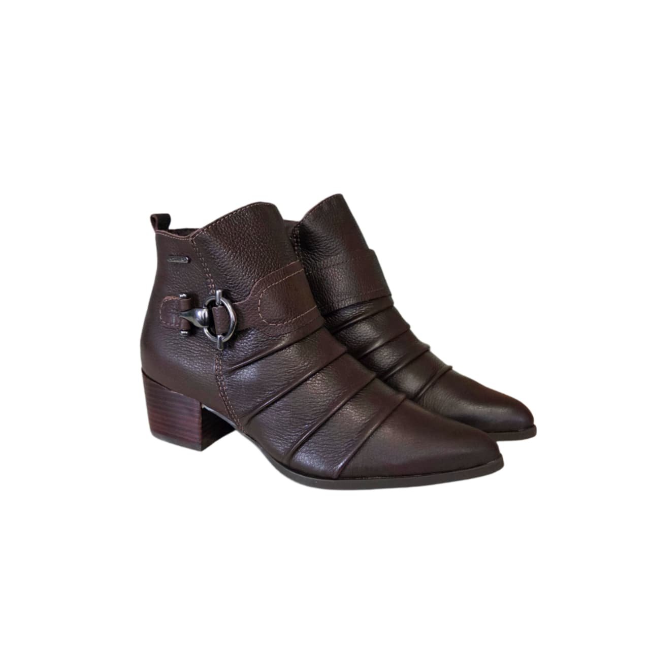 Bottero Bota Feminina Cano Curto em Couro Ref. 349313 Marrom 6