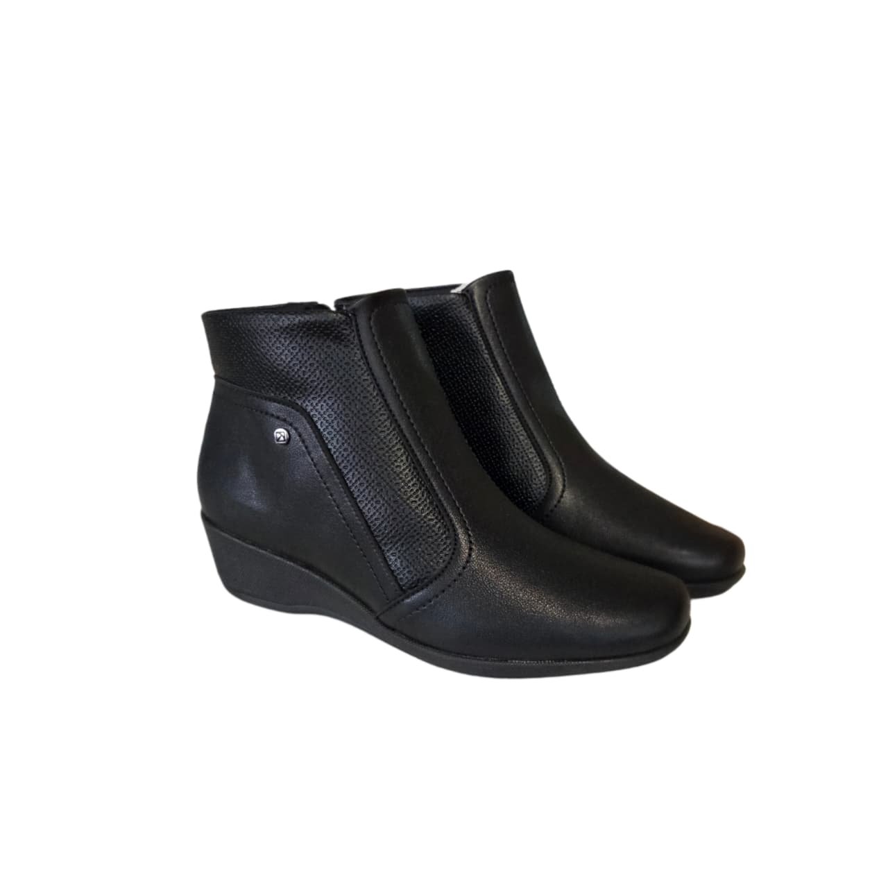 Piccadilly Bota Anabela Cano Curto Feminino Ref. 143217 Preto 6