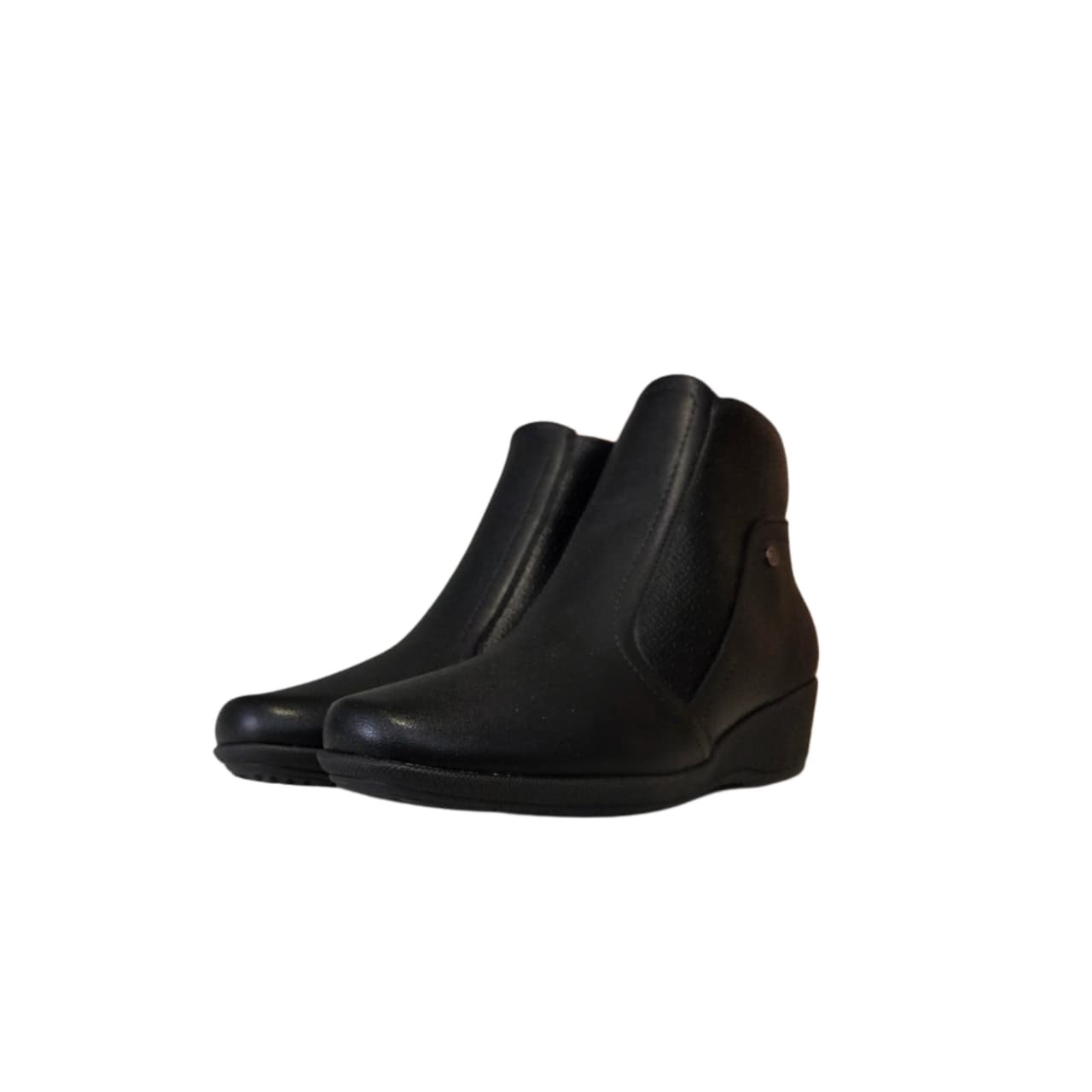 Piccadilly Bota Anabela Cano Curto Feminino Ref. 143217 Preto 7