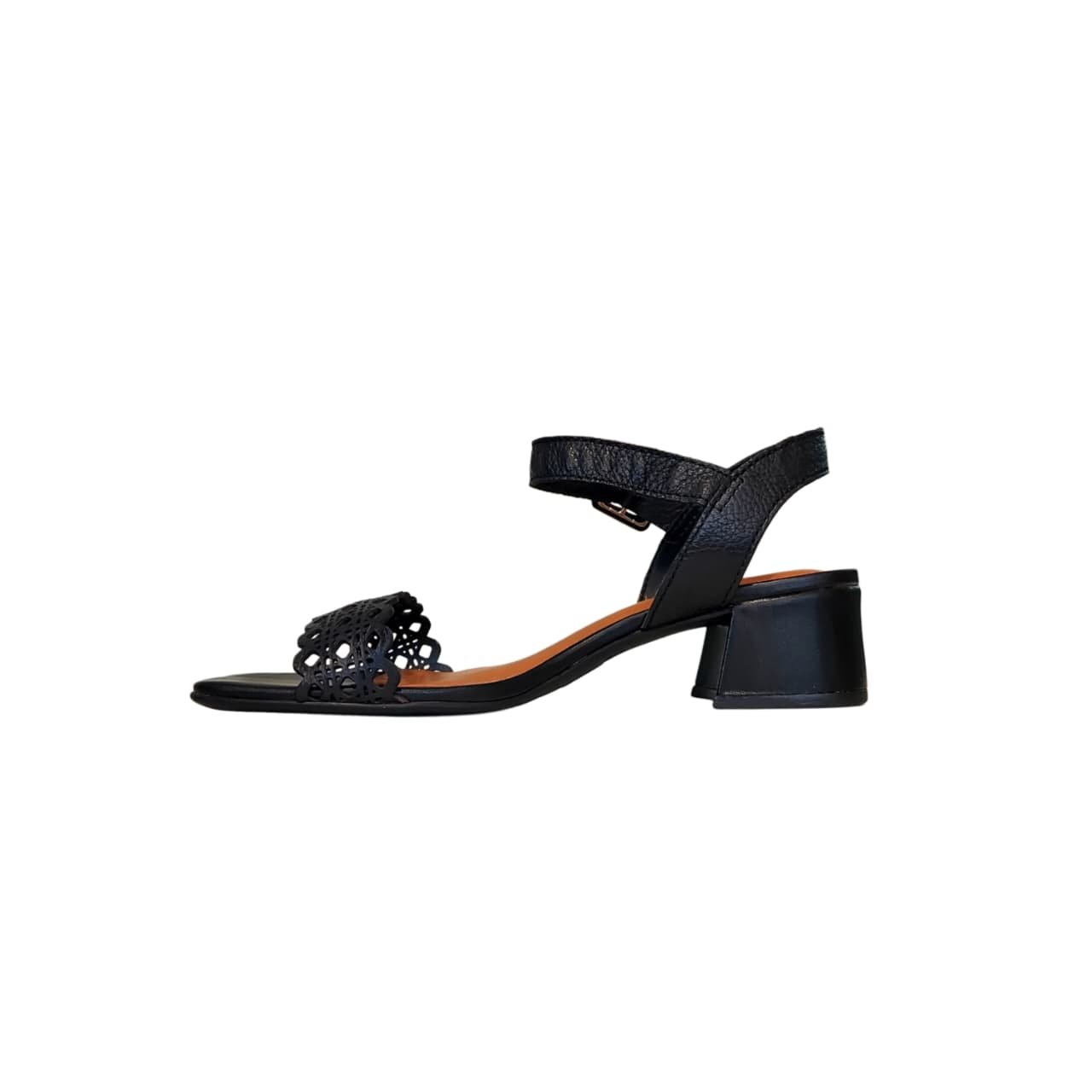 Bottero Sandalia Feminina em Couro Salto Bloco 4,5 cm Ref. 374002 Preto 3
